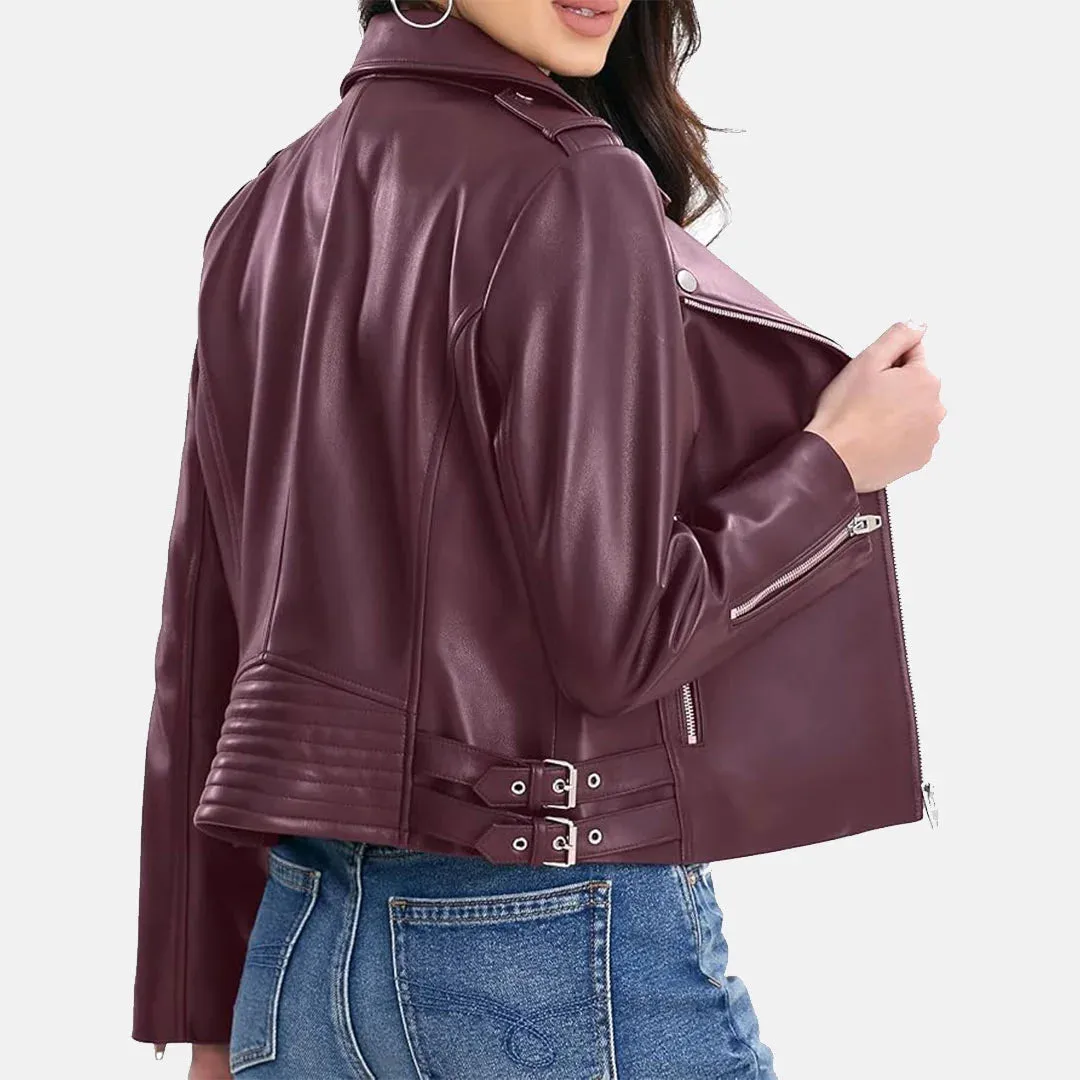 Lady Rider Suede Leather Jacket for Women