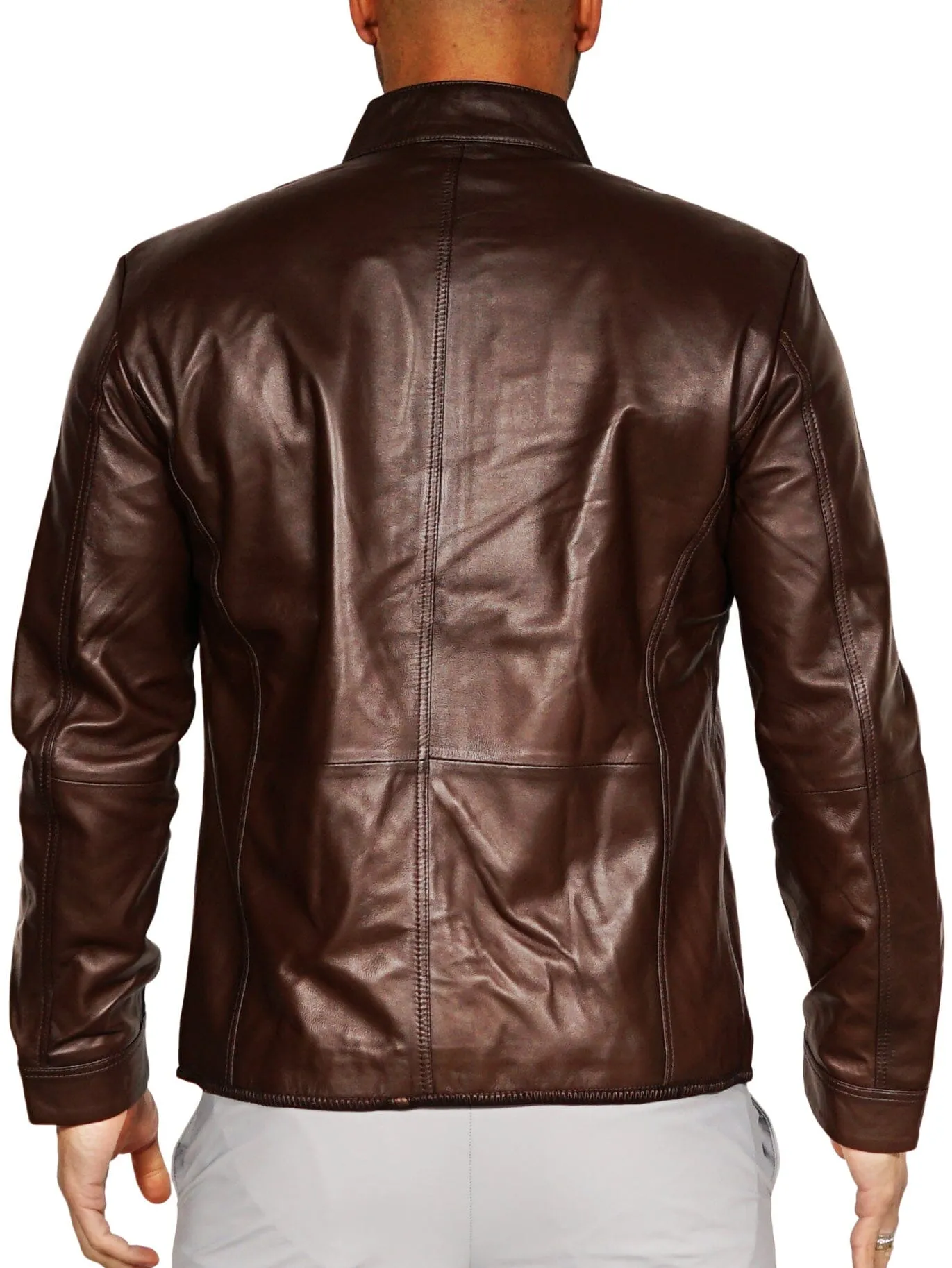 Leather ZagZig Brown