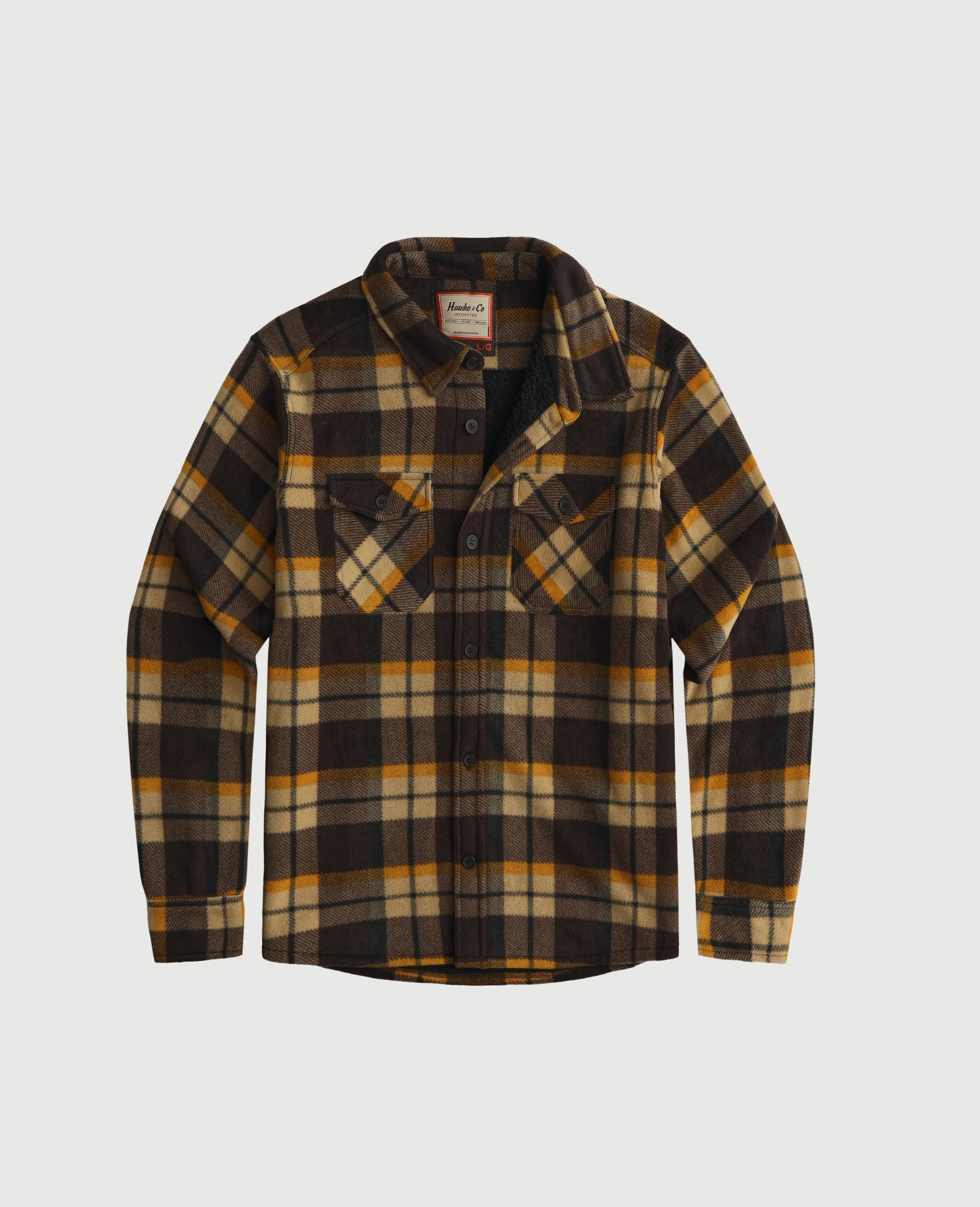 Lined , Brushed, warm, Shirt Jacket