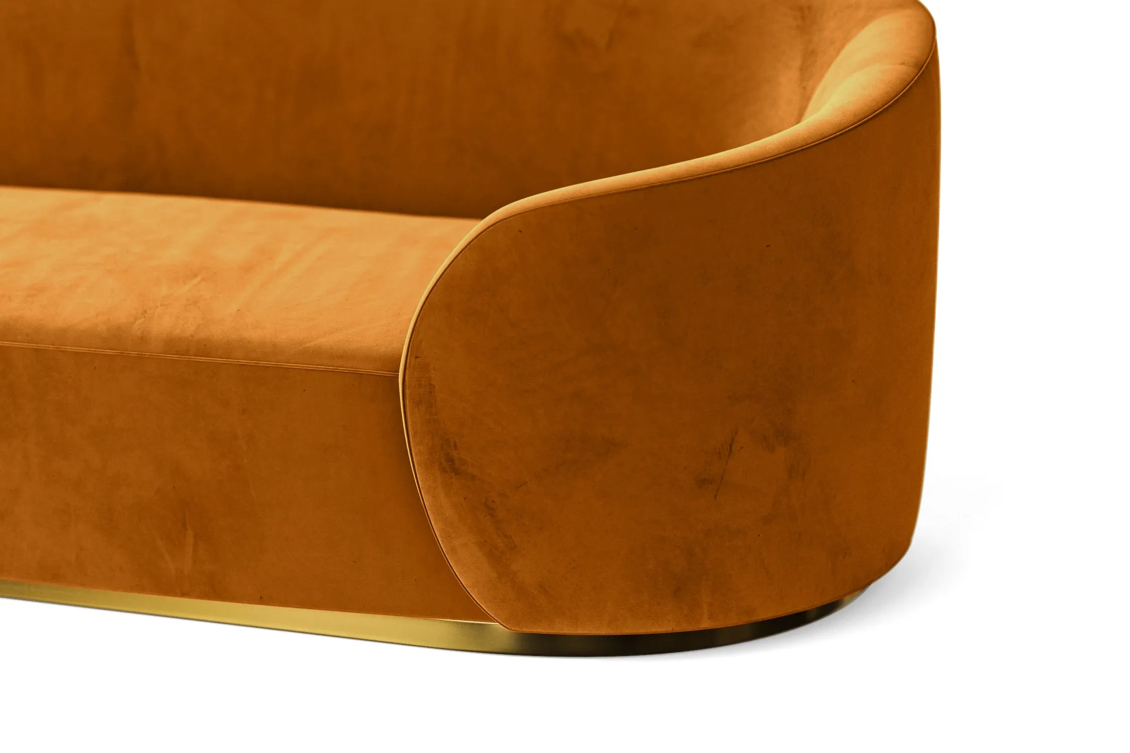 Livorno 3 Seater Sofa Gold Velvet