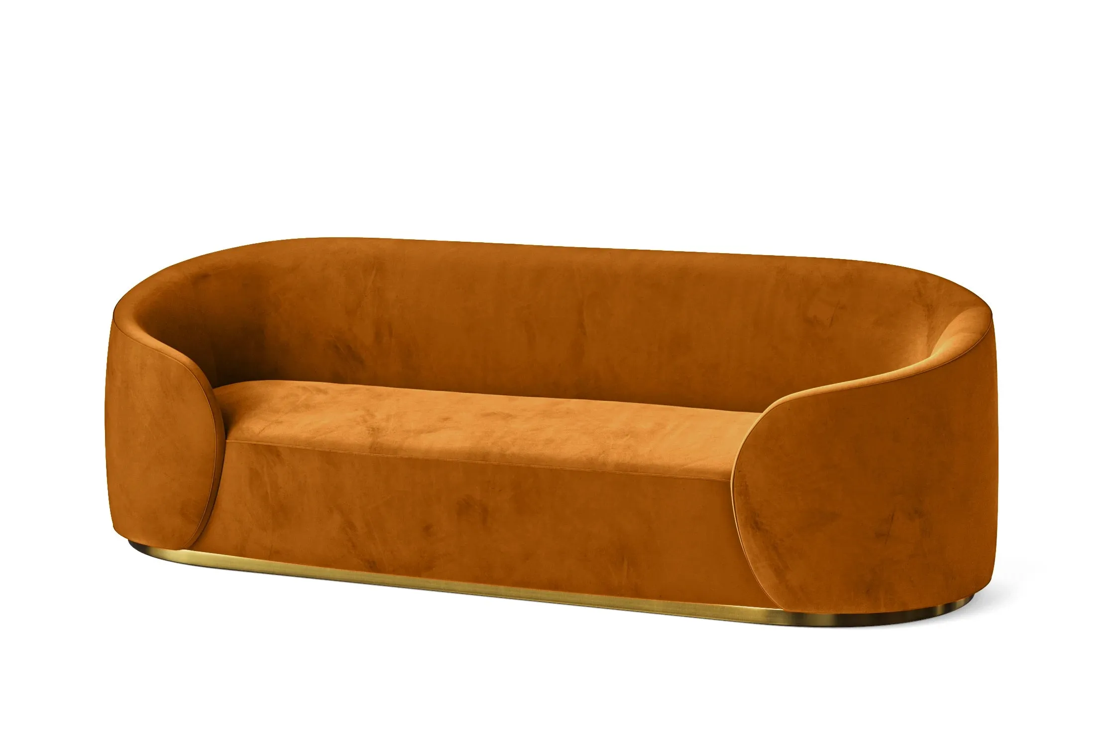 Livorno 3 Seater Sofa Gold Velvet