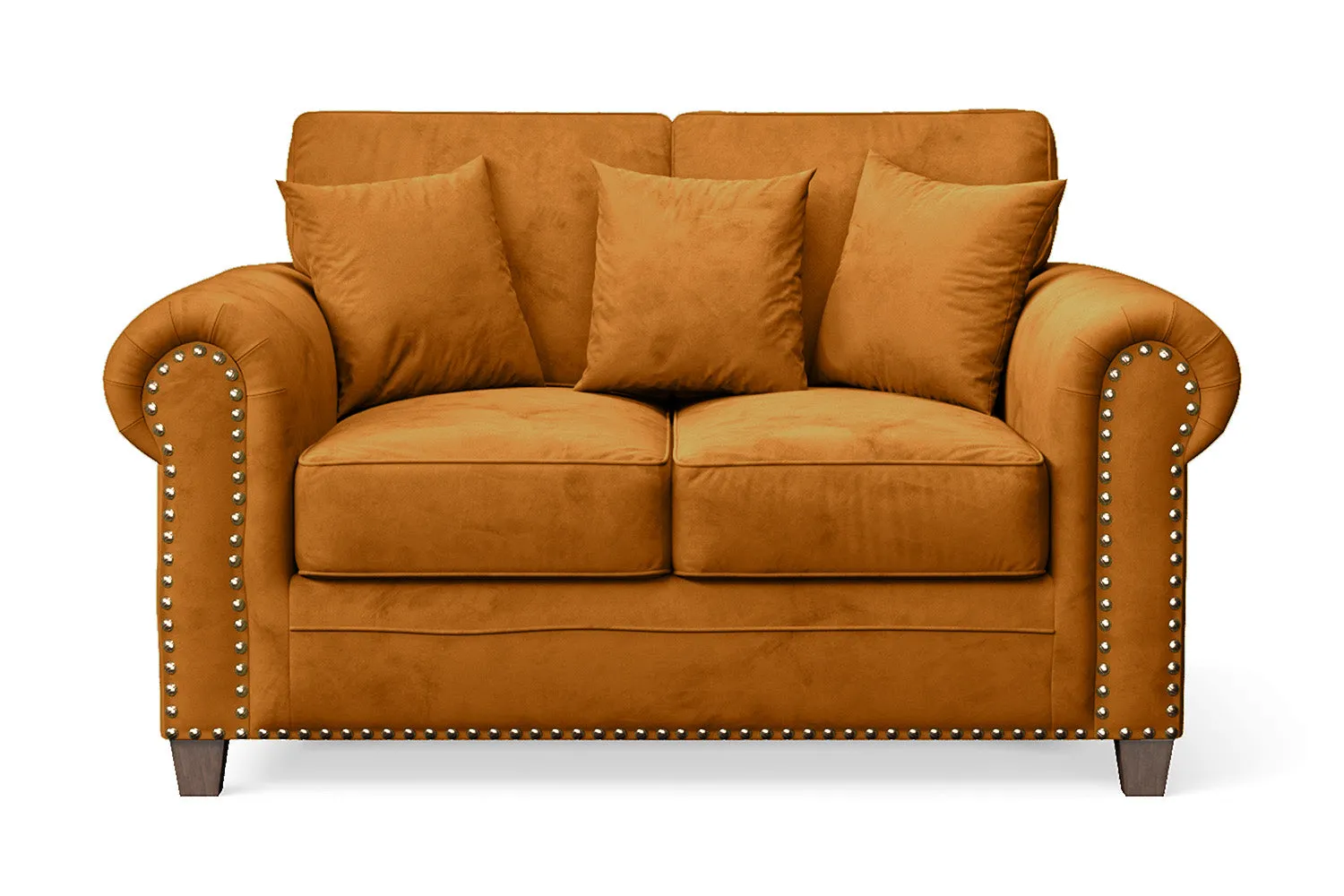 Marano 2 Seater Sofa Gold Velvet