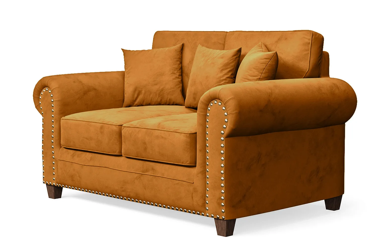 Marano 2 Seater Sofa Gold Velvet