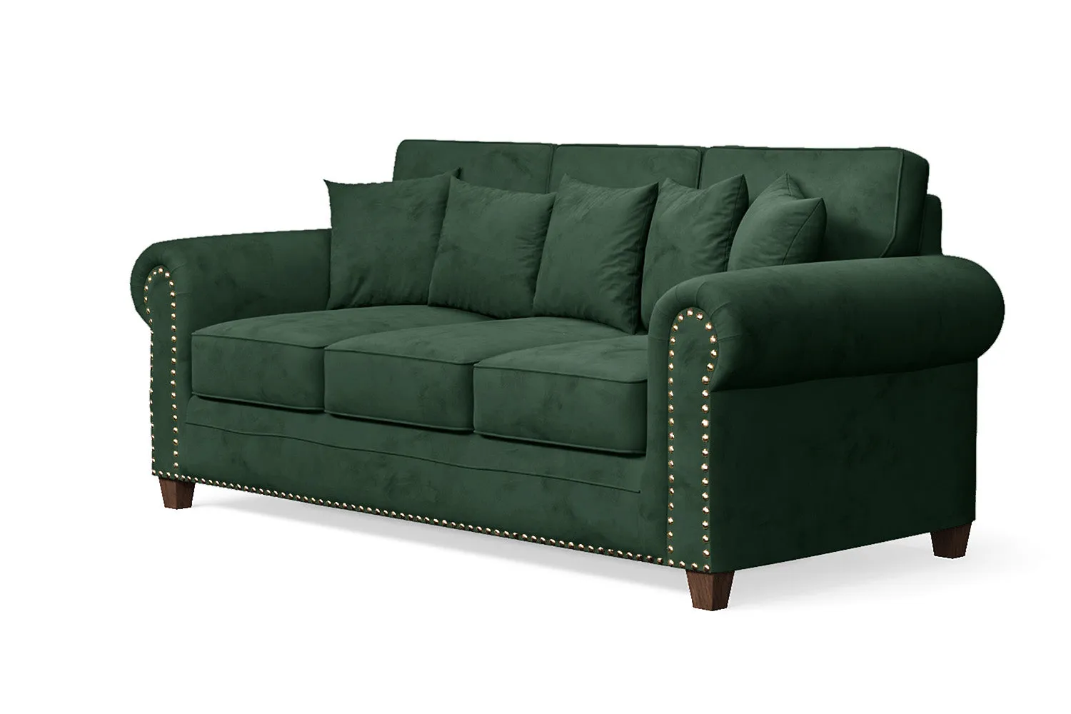 Marano 3 Seater Sofa Green Velvet