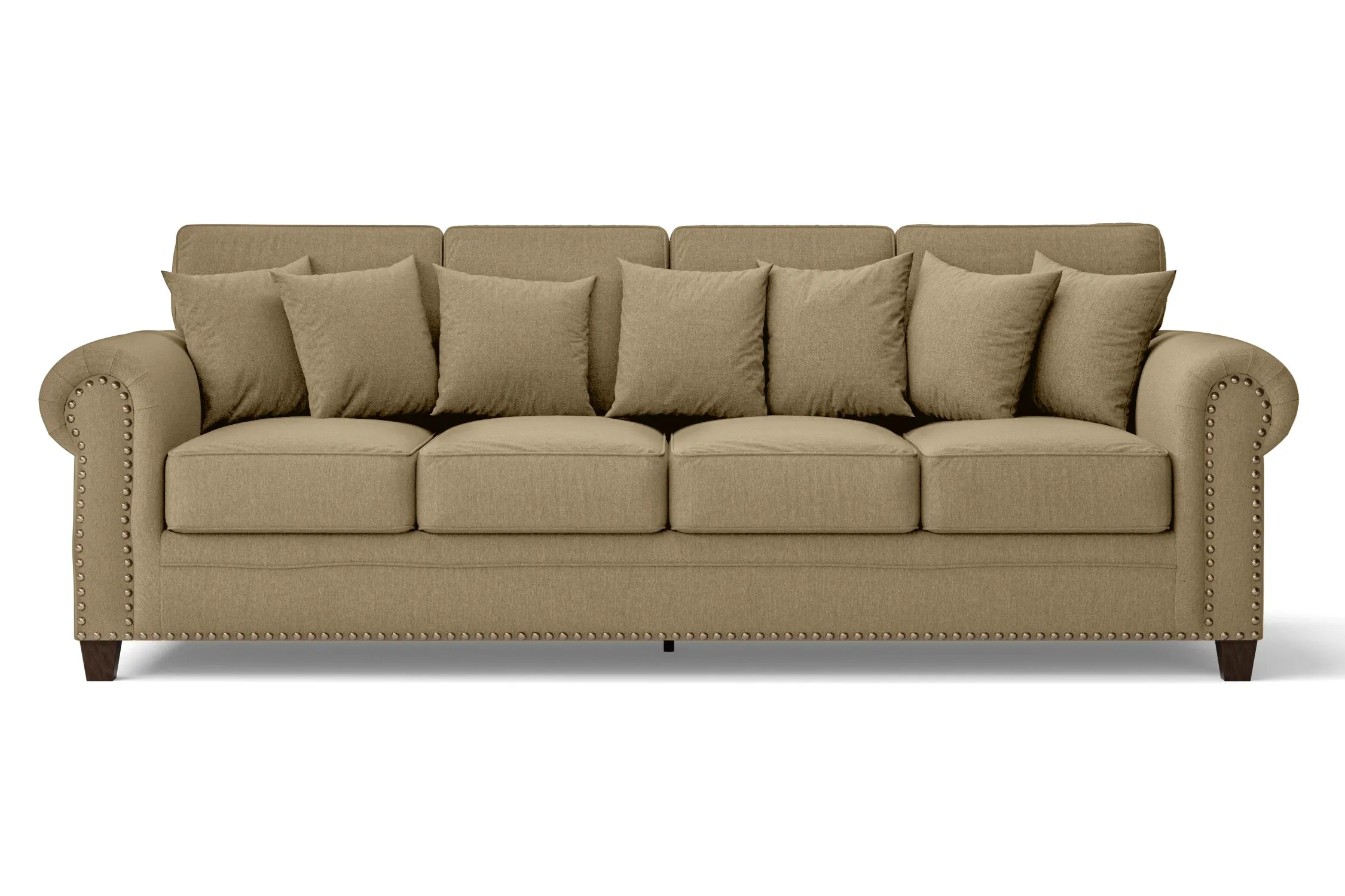 Marano 4 Seater Sofa Beige Linen Fabric