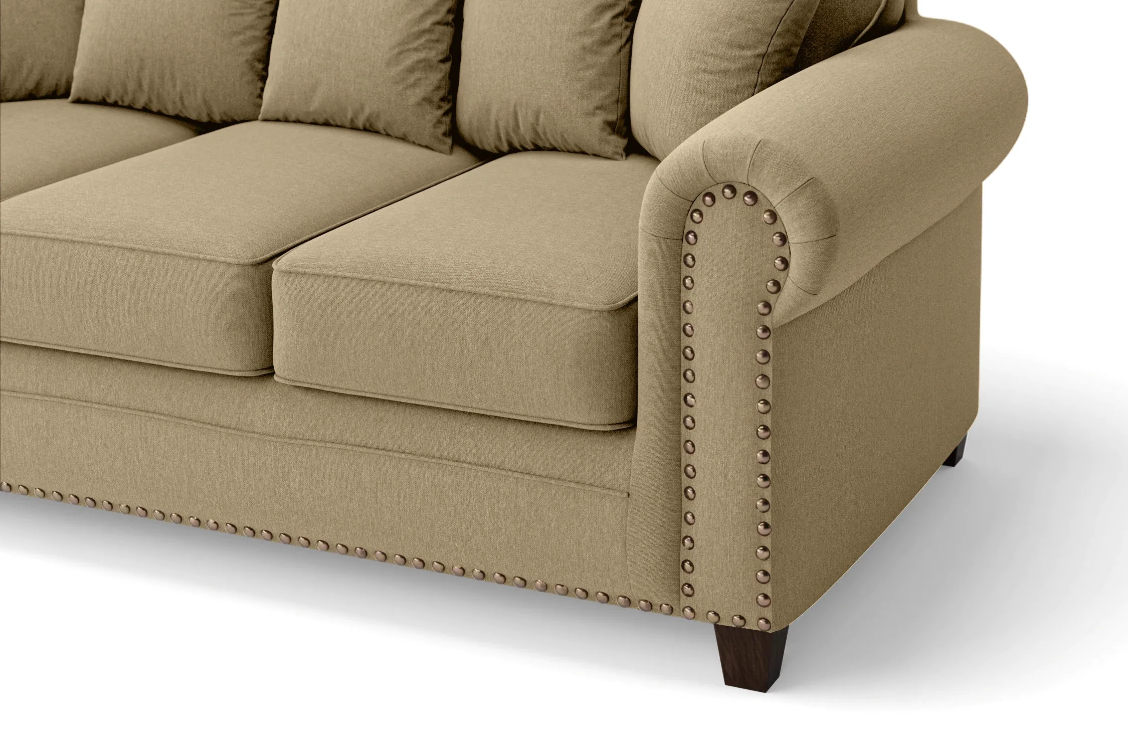 Marano 4 Seater Sofa Beige Linen Fabric