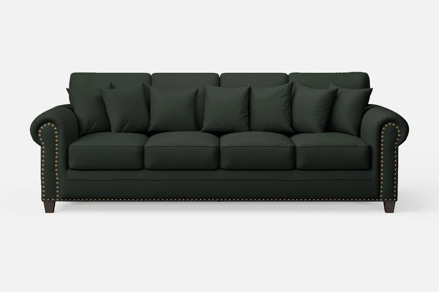 Marano 4 Seater Sofa Green Leather