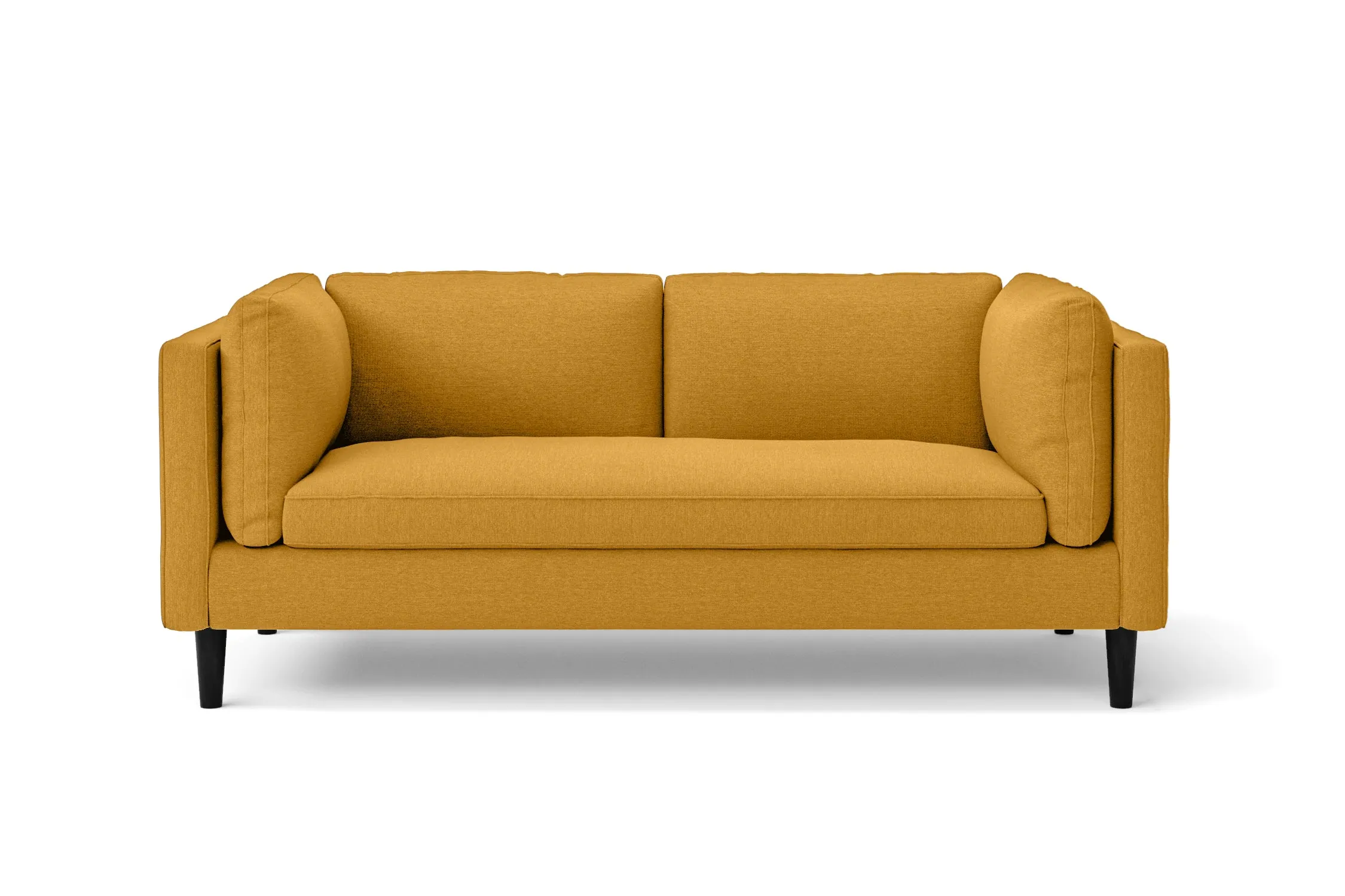 Matera 2 Seater Sofa Yellow Linen Fabric