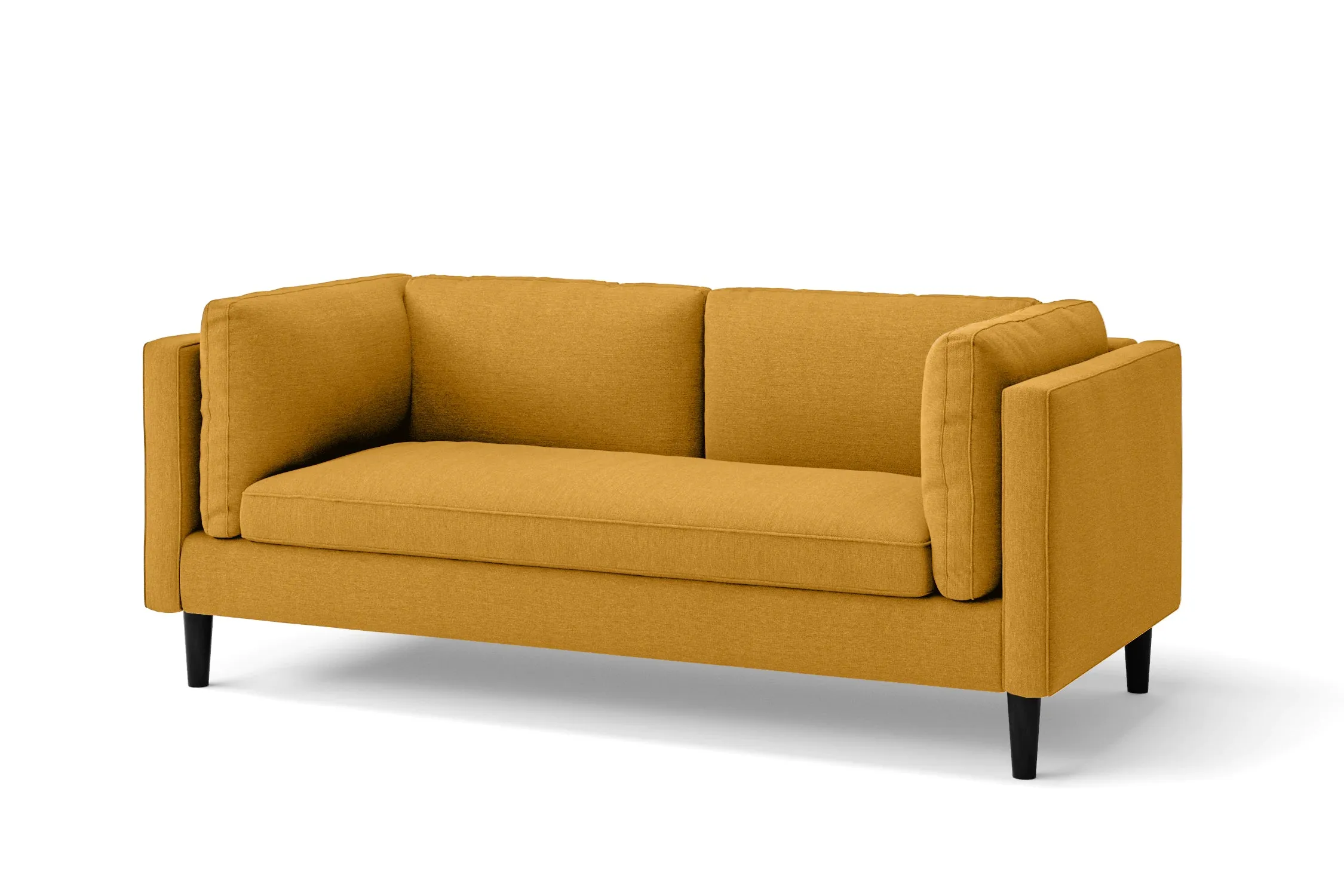 Matera 2 Seater Sofa Yellow Linen Fabric