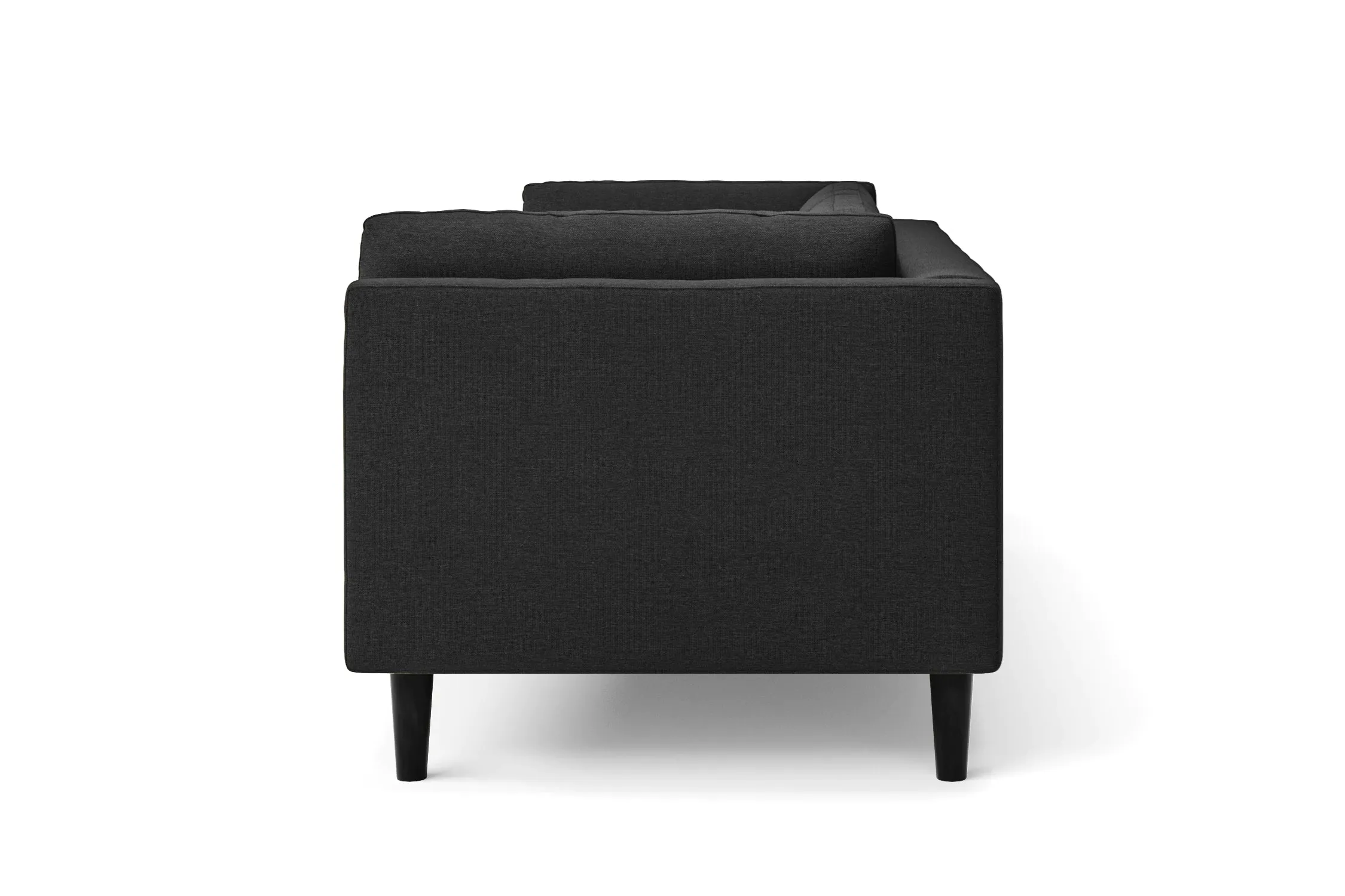 Matera 4 Seater Sofa Black Linen Fabric