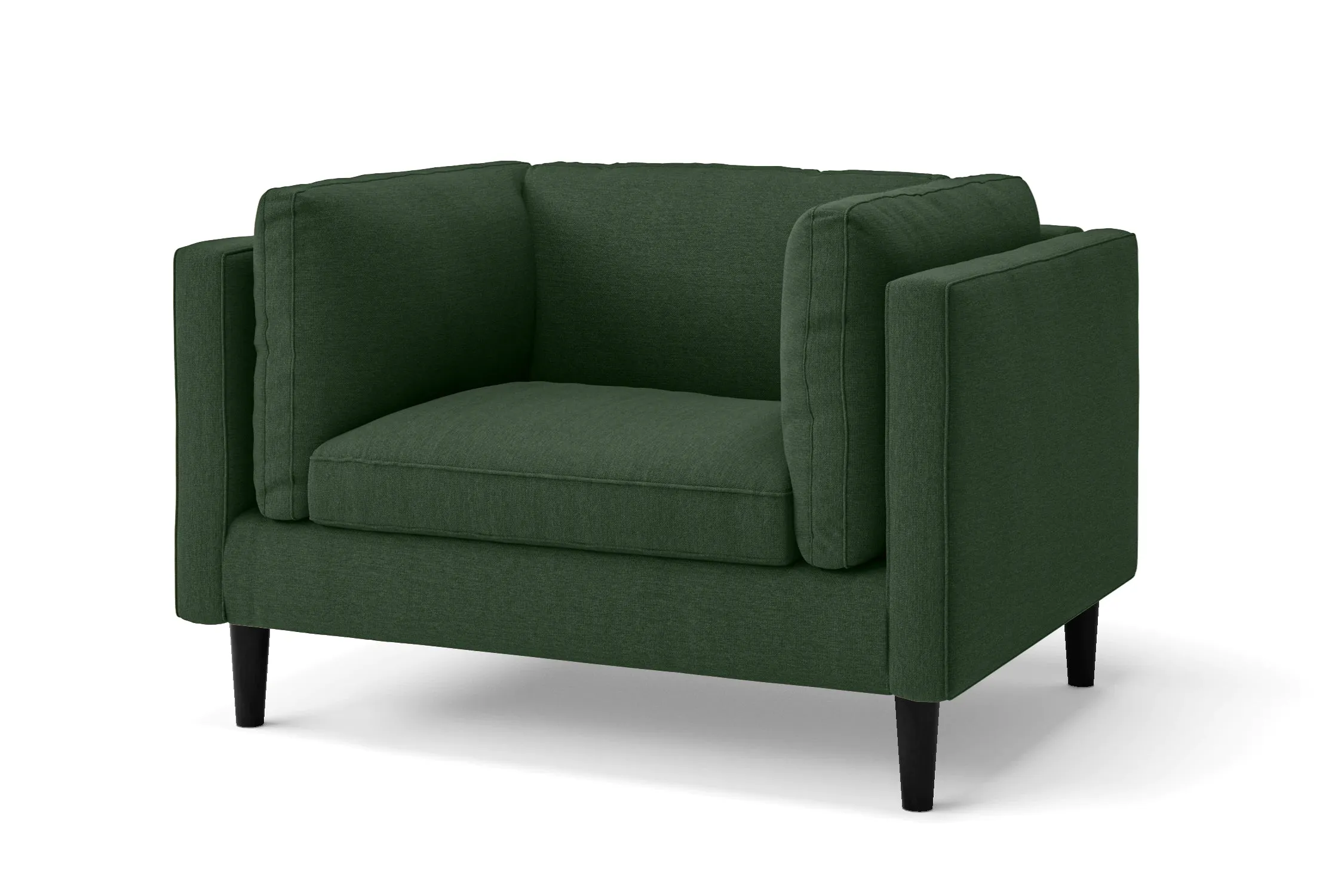 Matera Armchair Forest Green Linen Fabric