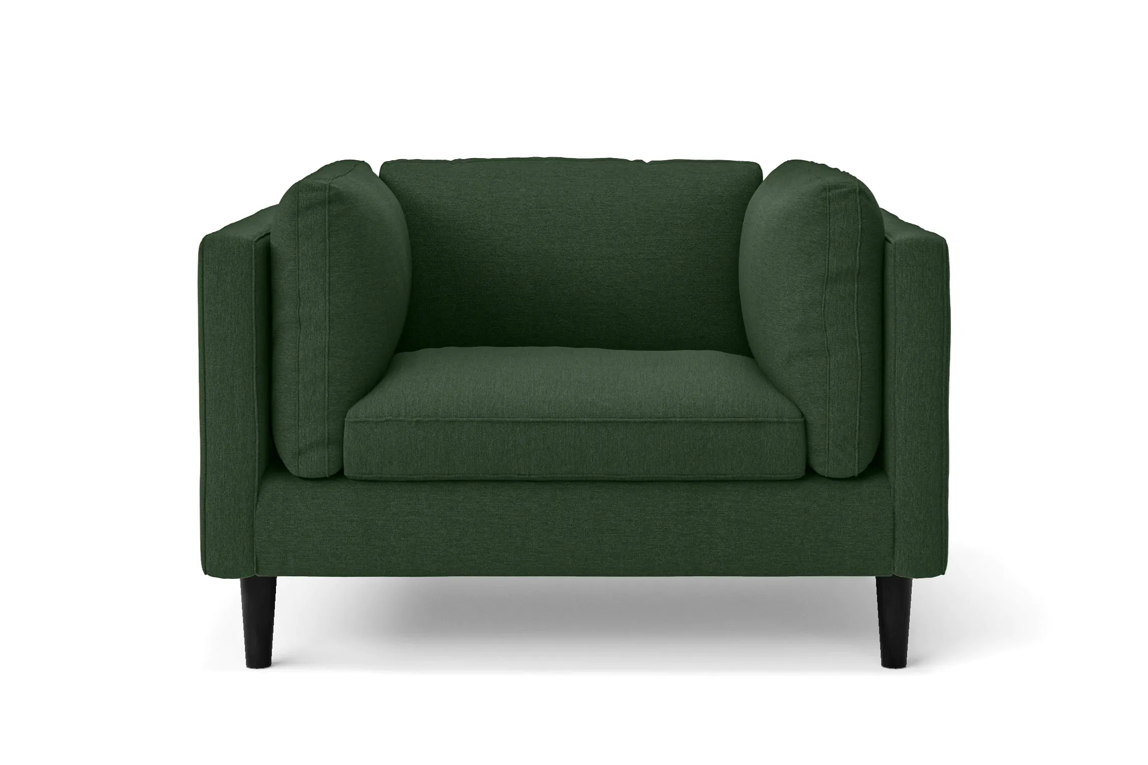 Matera Armchair Forest Green Linen Fabric