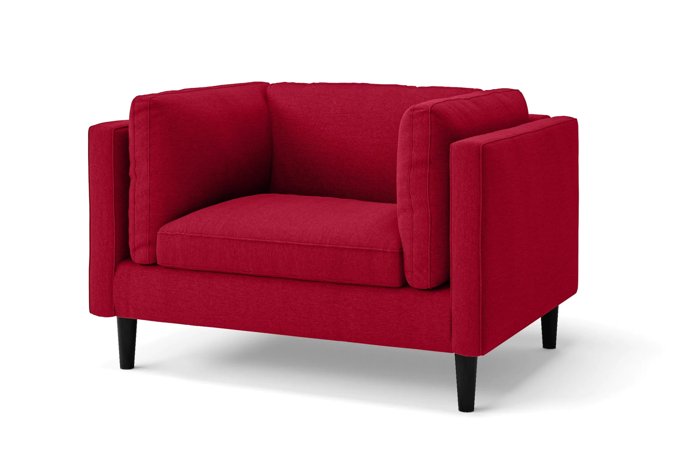 Matera Armchair Red Linen Fabric