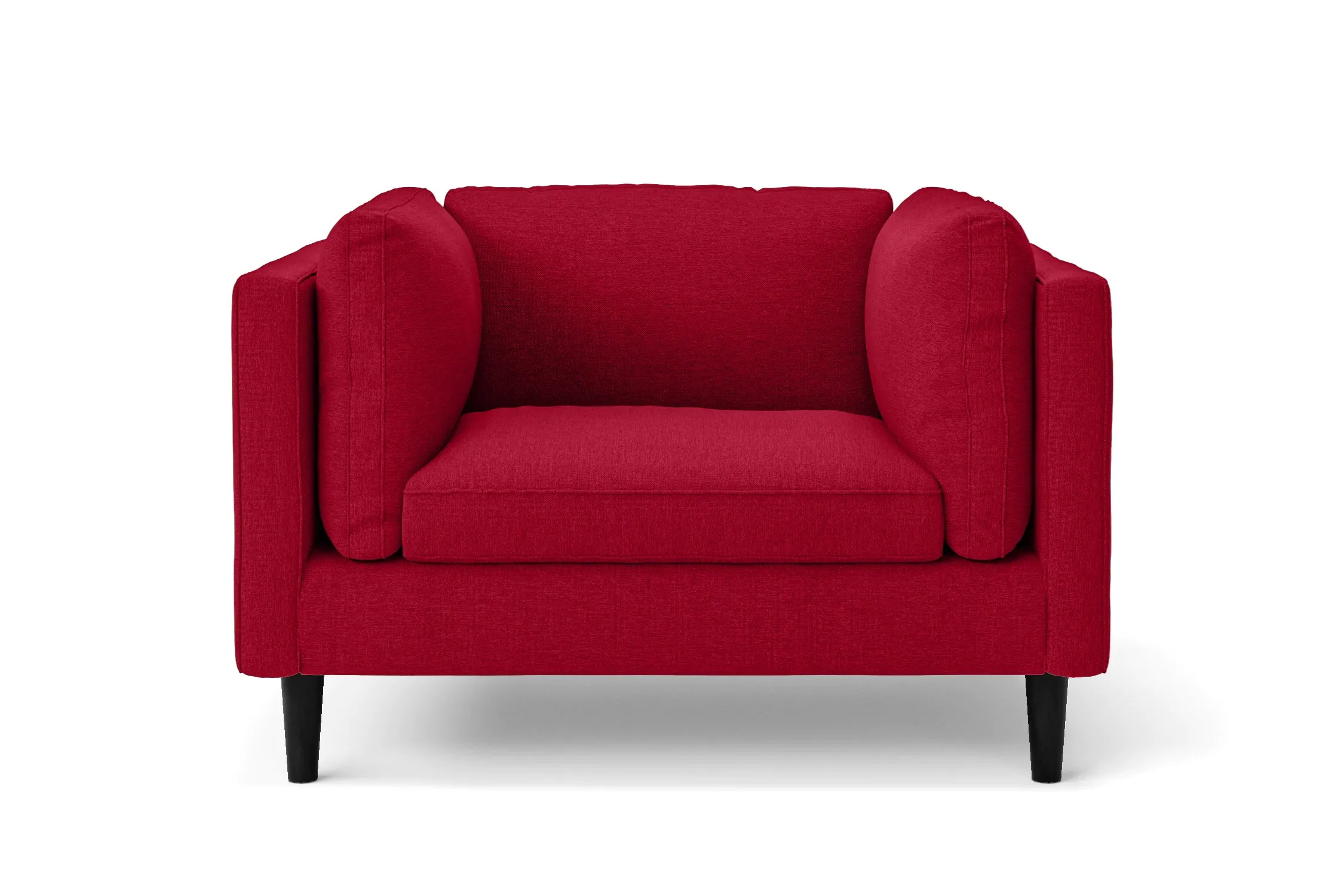 Matera Armchair Red Linen Fabric