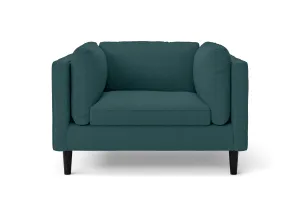 Matera Armchair Teal Linen Fabric