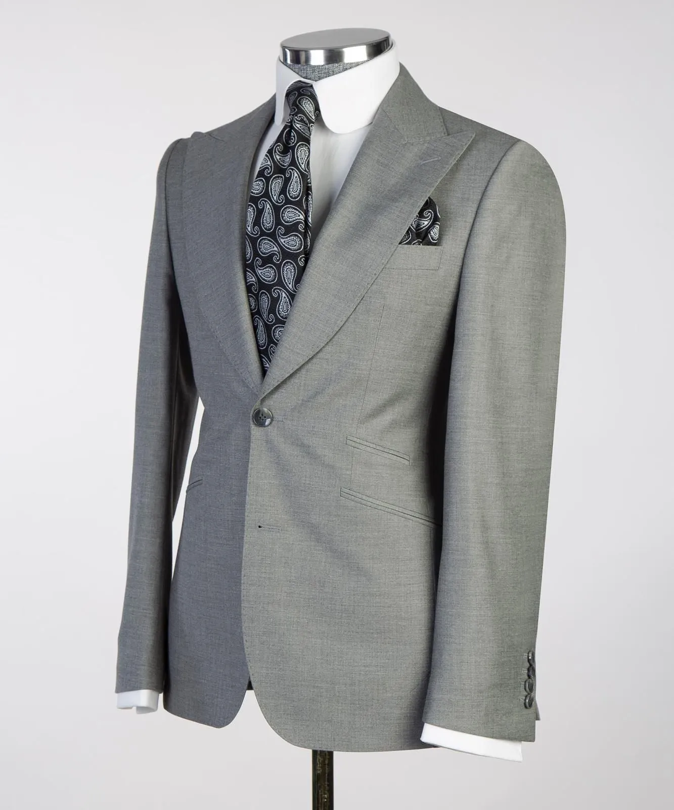 Men's 3 Piece Slim Fit Grey Suit