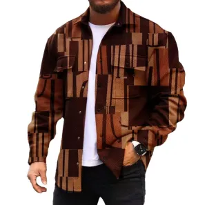 MEN'S FASHIONABLE CASUAL CORDUROY JACKET 42365505YM