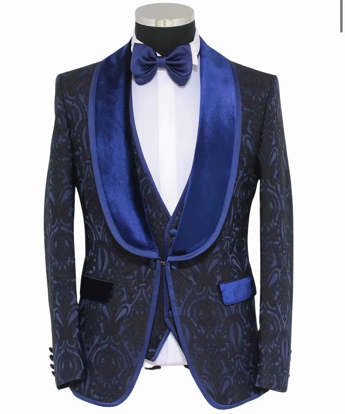 Mens Navy Tuxedo Jacket