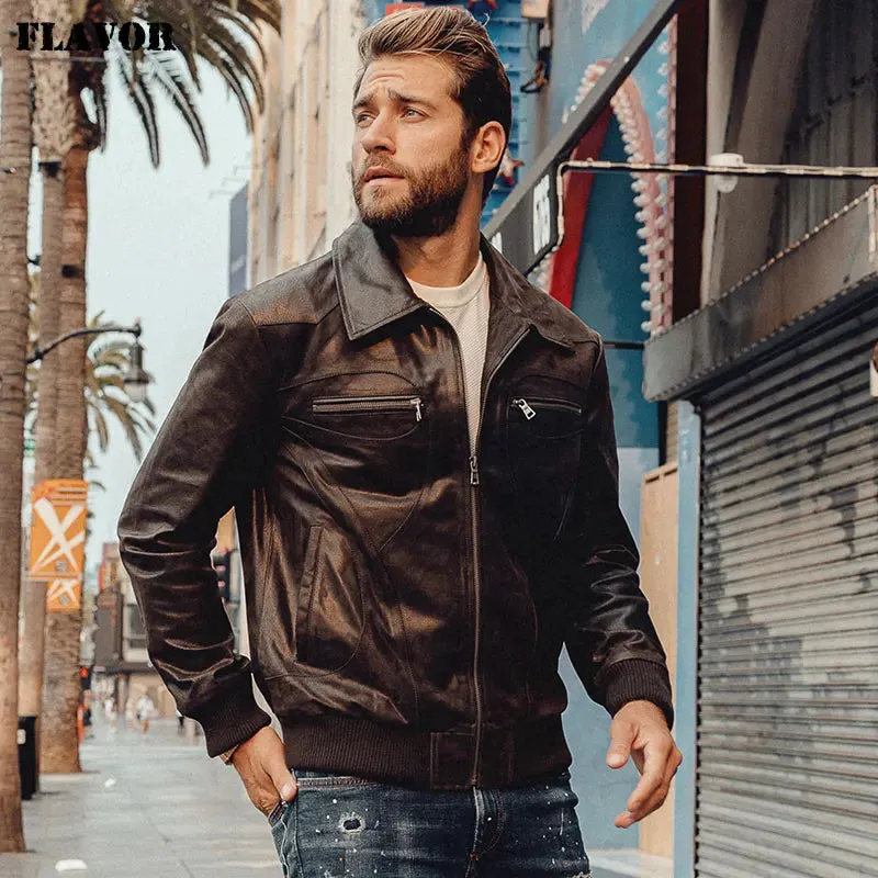 Men's Pigskin Leather Casual Jacket