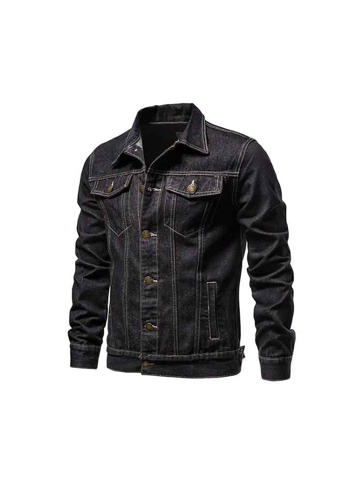 Men'S Slim Fit Denim Cardigan Jacket