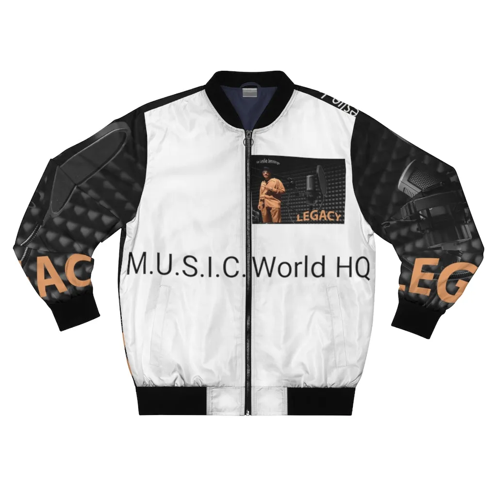 M.U.S.I.C. World HQ  Album Cover Series Men's AOP Bomber Jacket