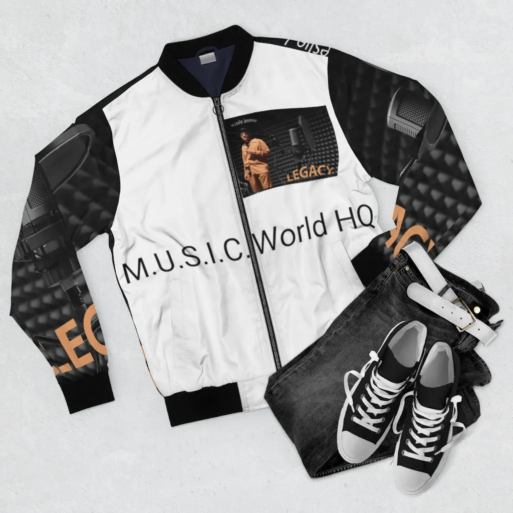 M.U.S.I.C. World HQ  Album Cover Series Men's AOP Bomber Jacket