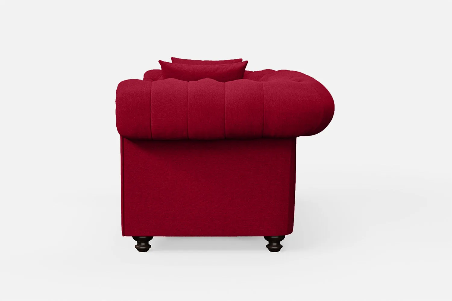 Pesaro 2 Seater Sofa Red Linen Fabric