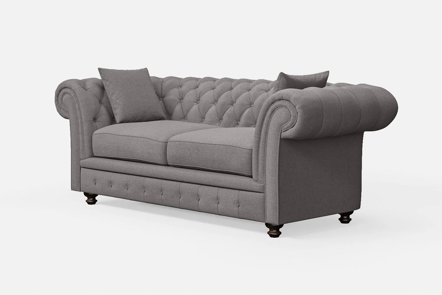 Pesaro 3 Seater Sofa Grey Linen Fabric