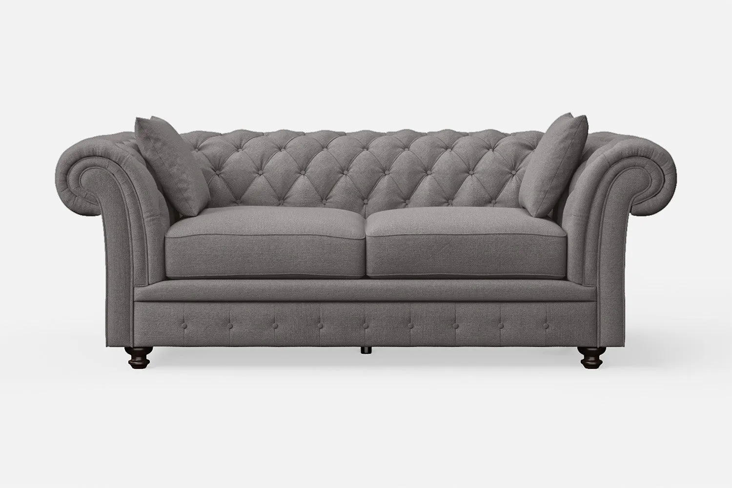 Pesaro 3 Seater Sofa Grey Linen Fabric