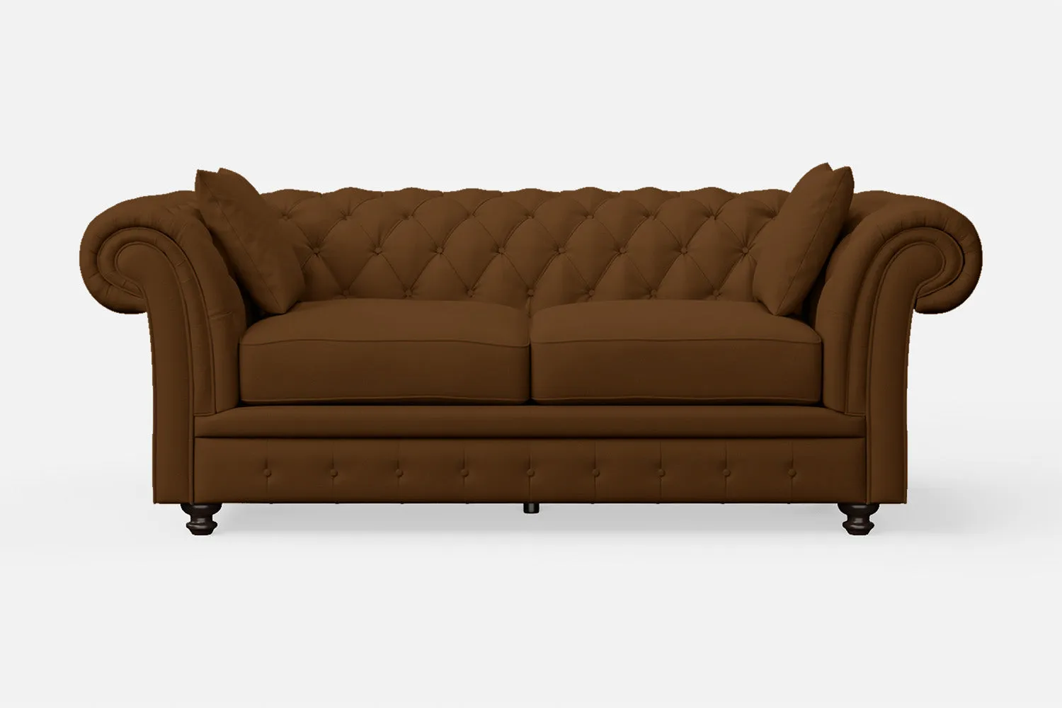 Pesaro 3 Seater Sofa Walnut Brown Leather