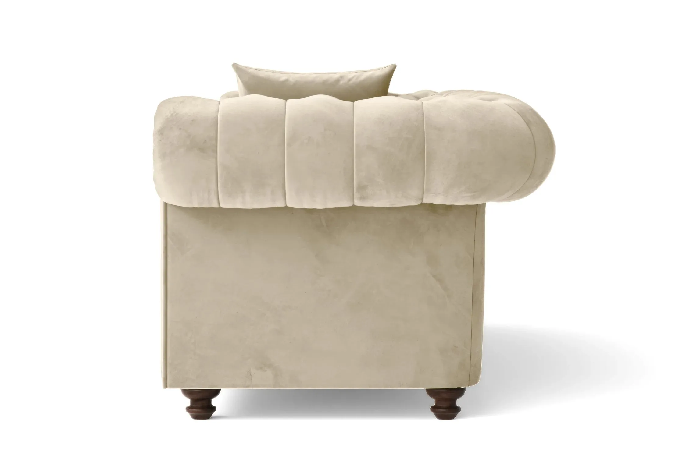 Pesaro 4 Seater Sofa Cream Velvet