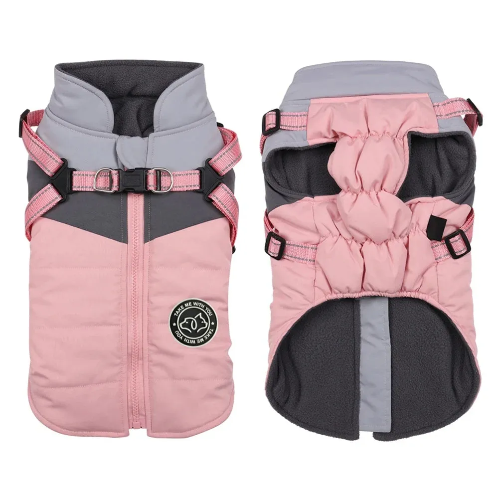 Pet Harness Vest Clothes Puppy Clothing Waterproof Winter Warm Dog Jacket Pet Clothes For Small Dogs Shih Tzu Chihuahua Pug Coat