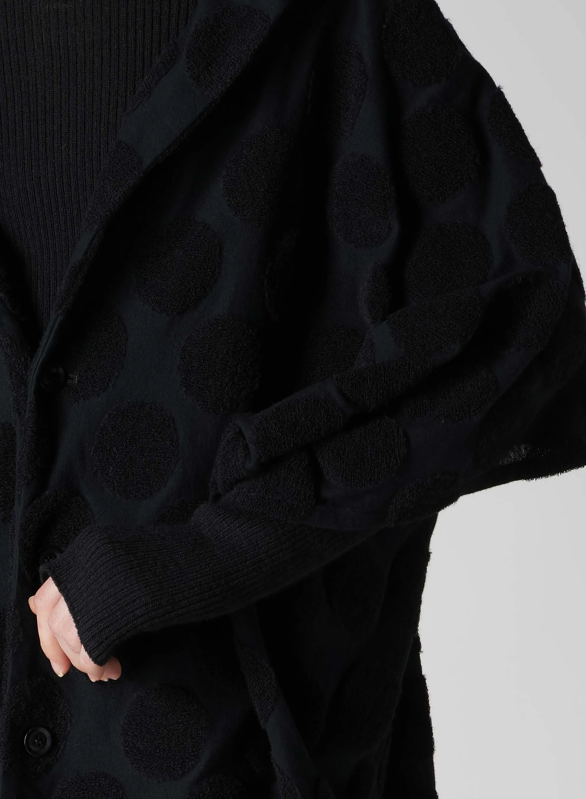 POLKA DOT PILE JQ CARDIGAN JACKET