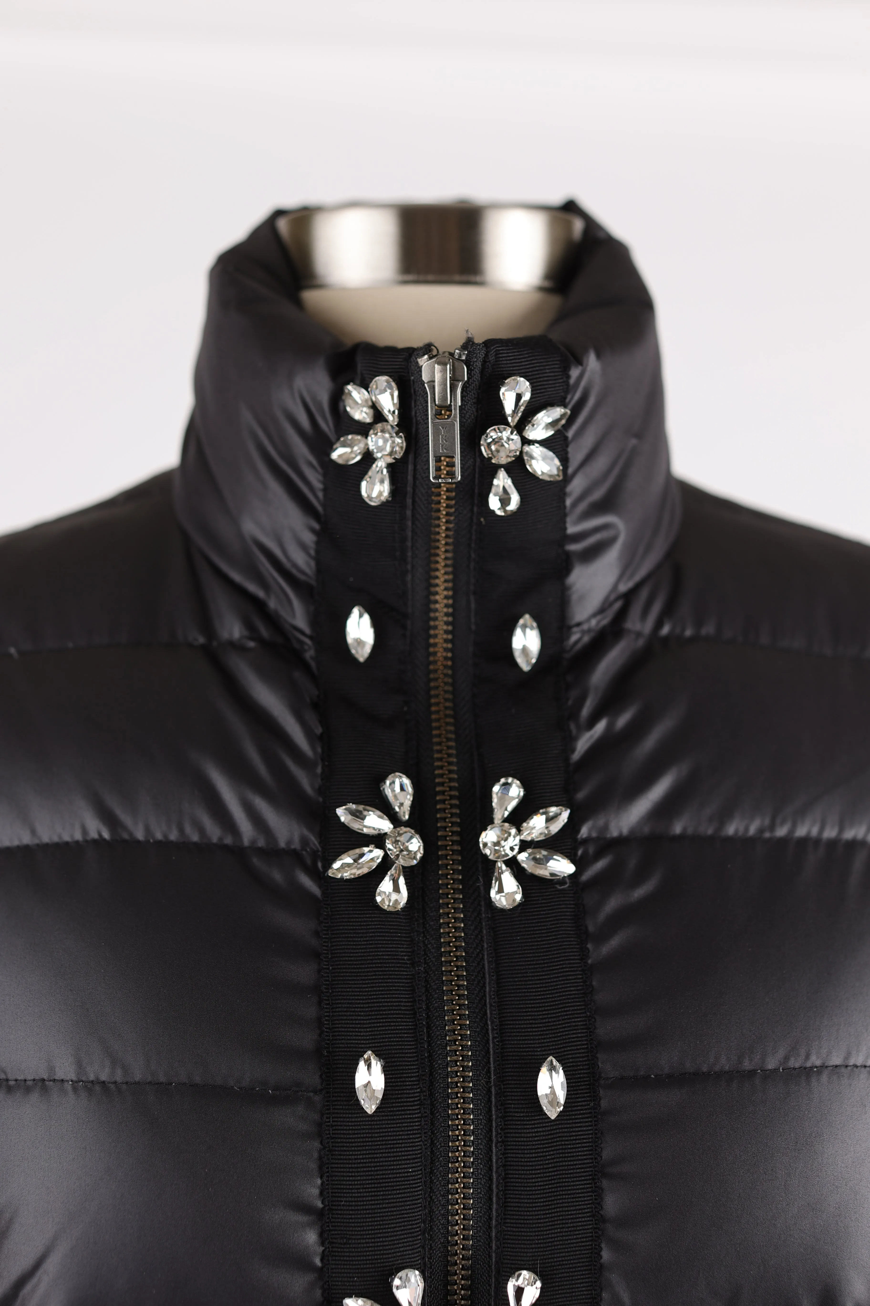 Quilted Down Jacket - Rhinestone