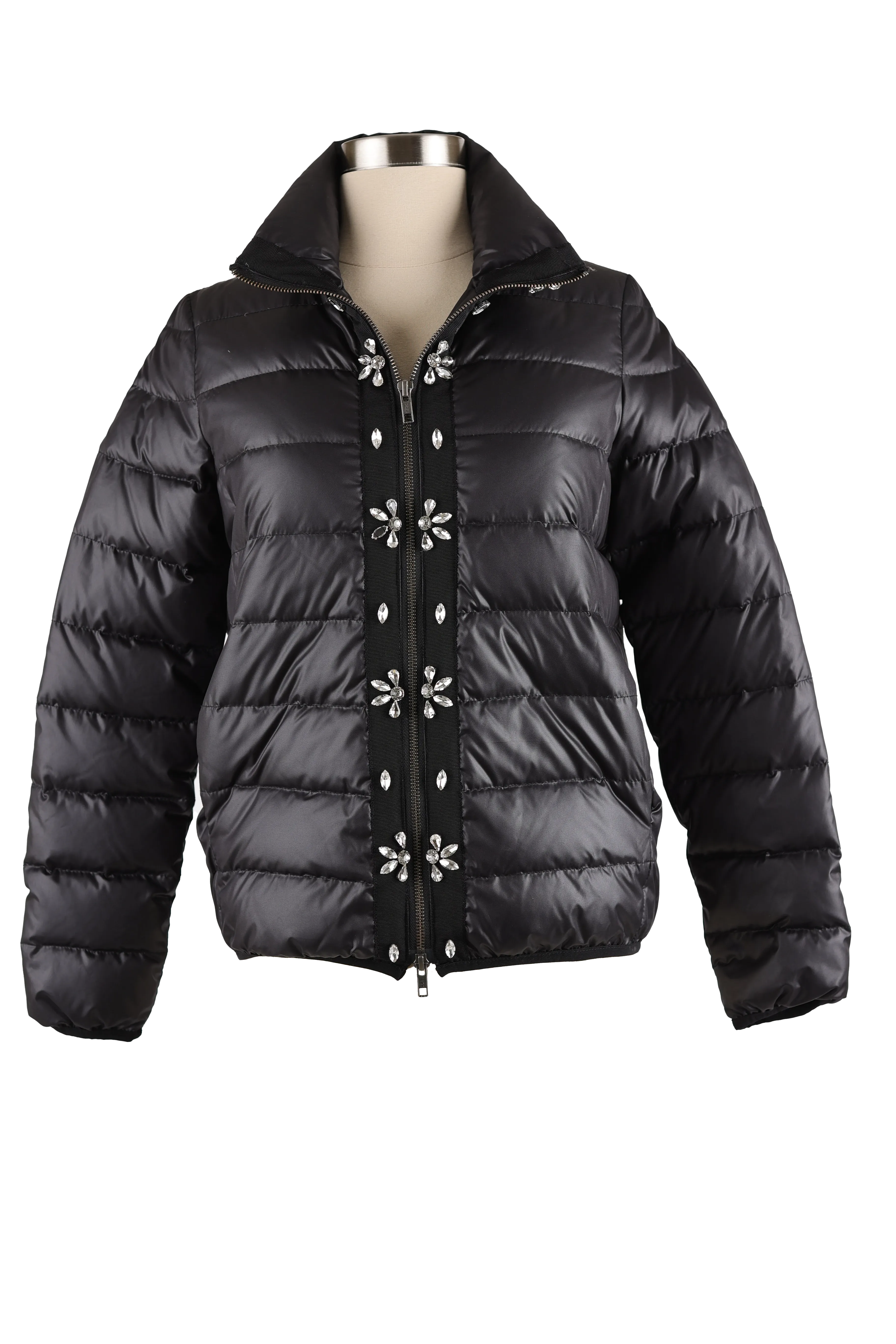 Quilted Down Jacket - Rhinestone