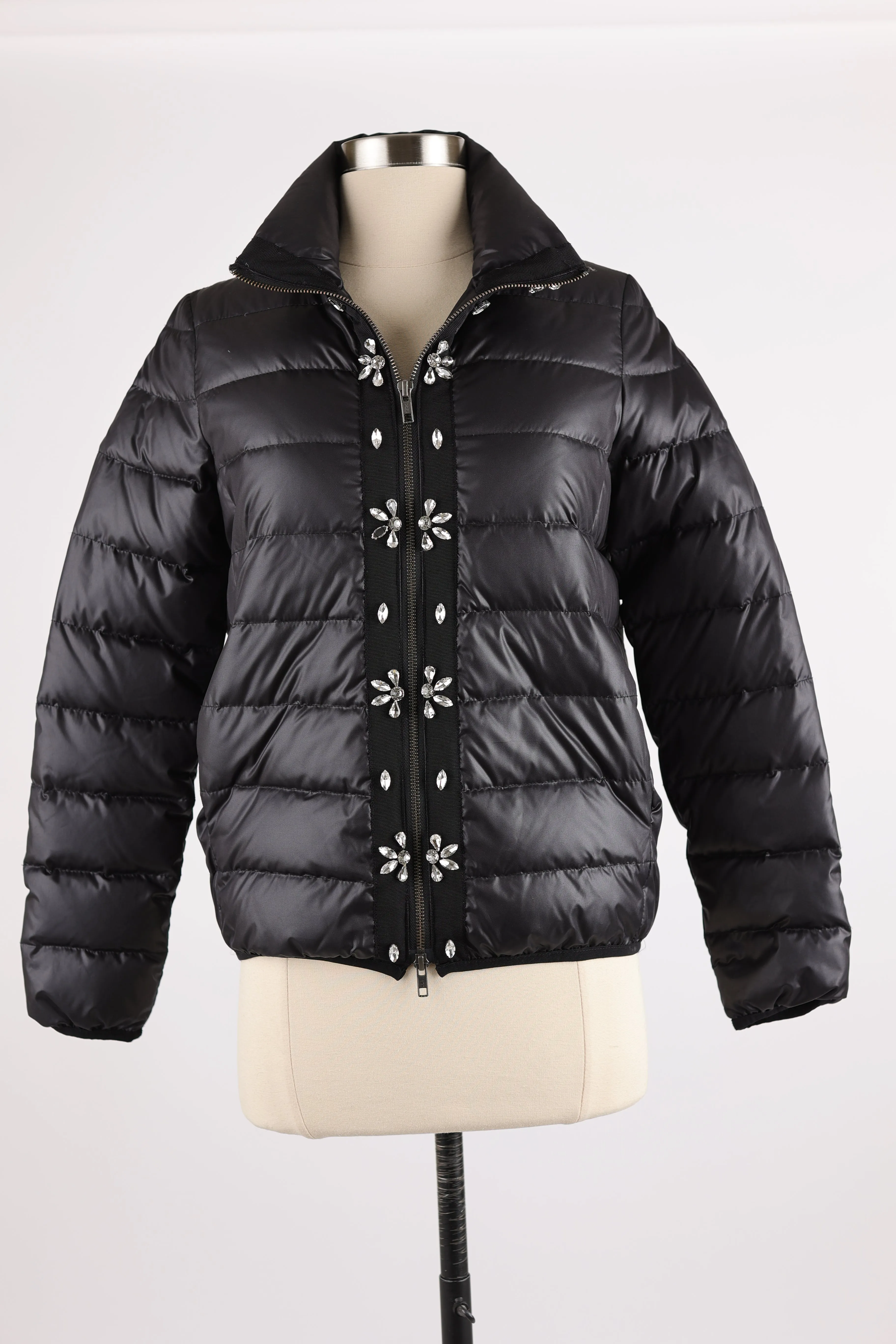 Quilted Down Jacket - Rhinestone