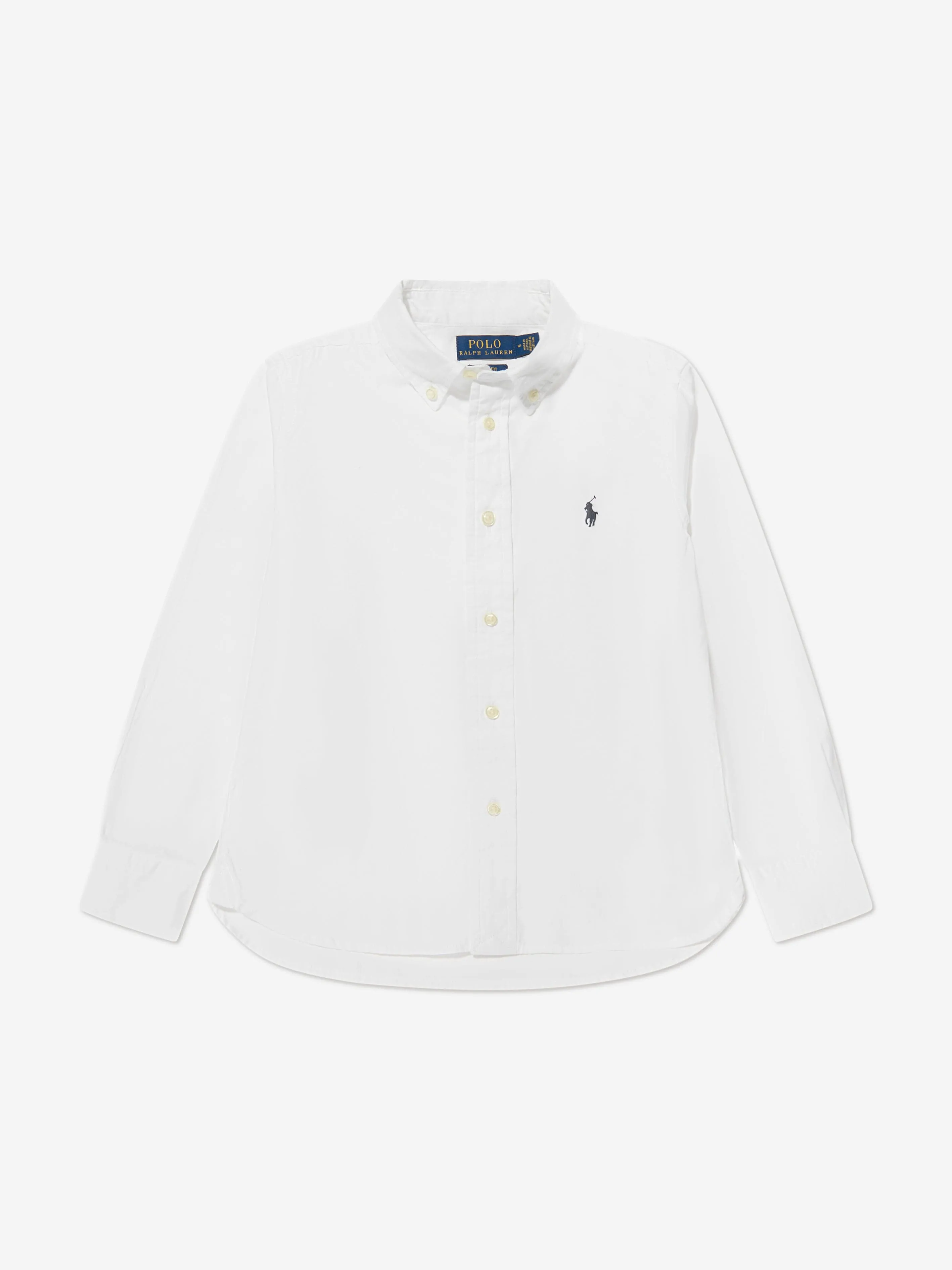 Ralph Lauren Boys Slim Fit Oxford Shirt in White