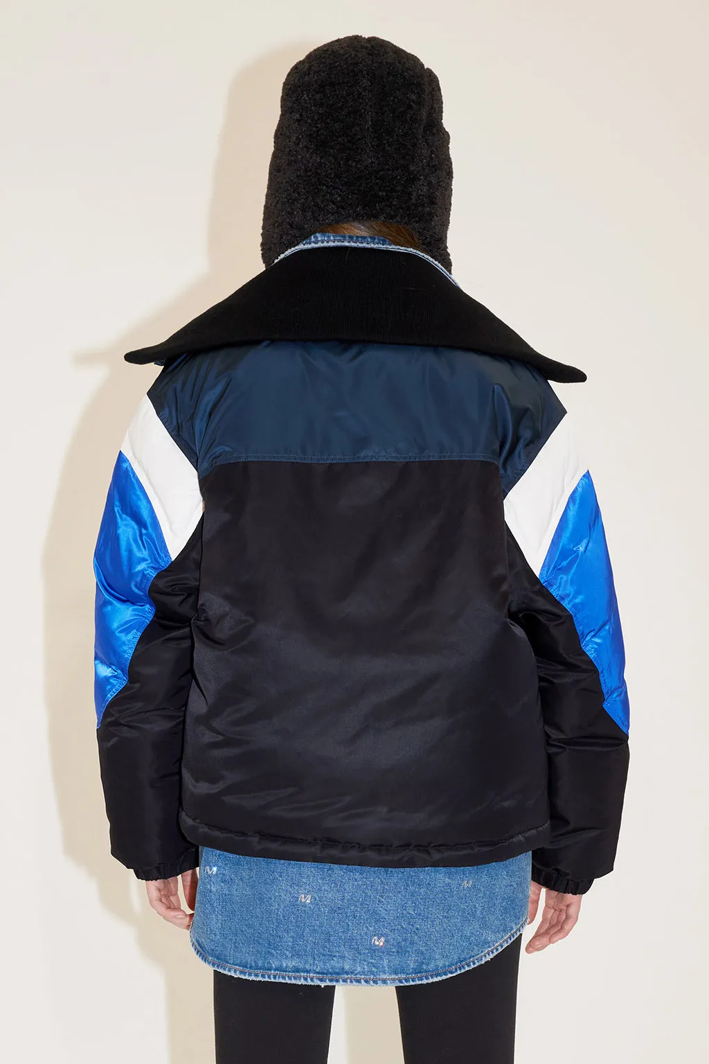 Reversible High Collar Vintage Sporty-Style Warm Down Jacket