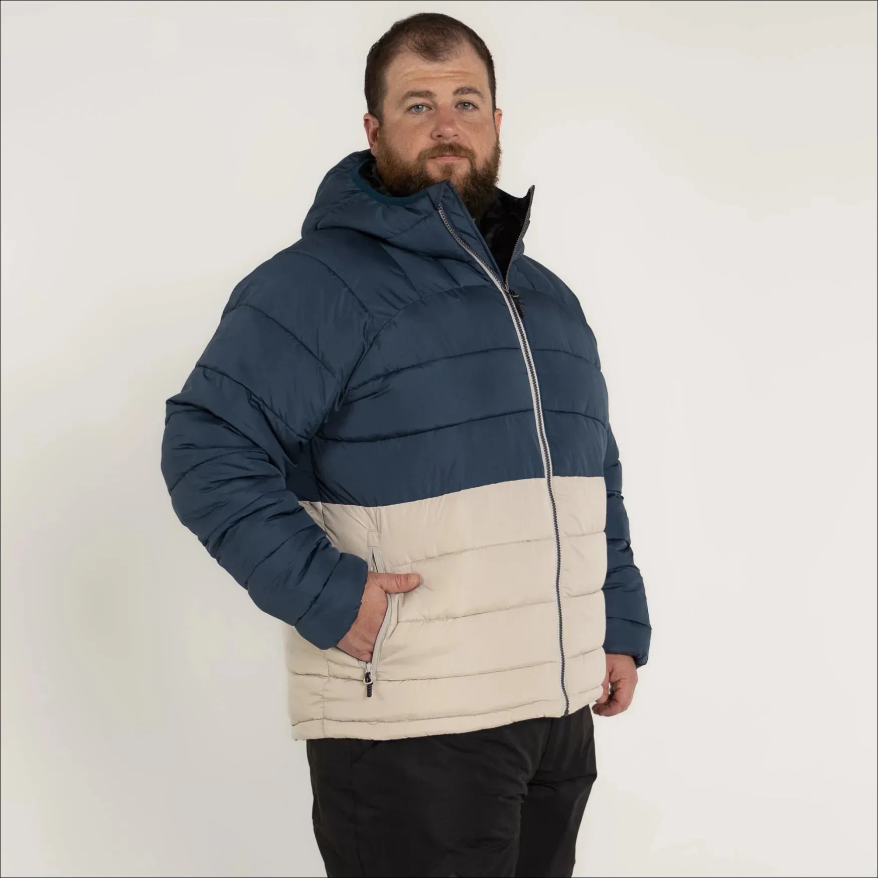 Snow Country Outerwear Mens Big 2XL-7XL Synthetic Down Hooded Winter Jacket Coat