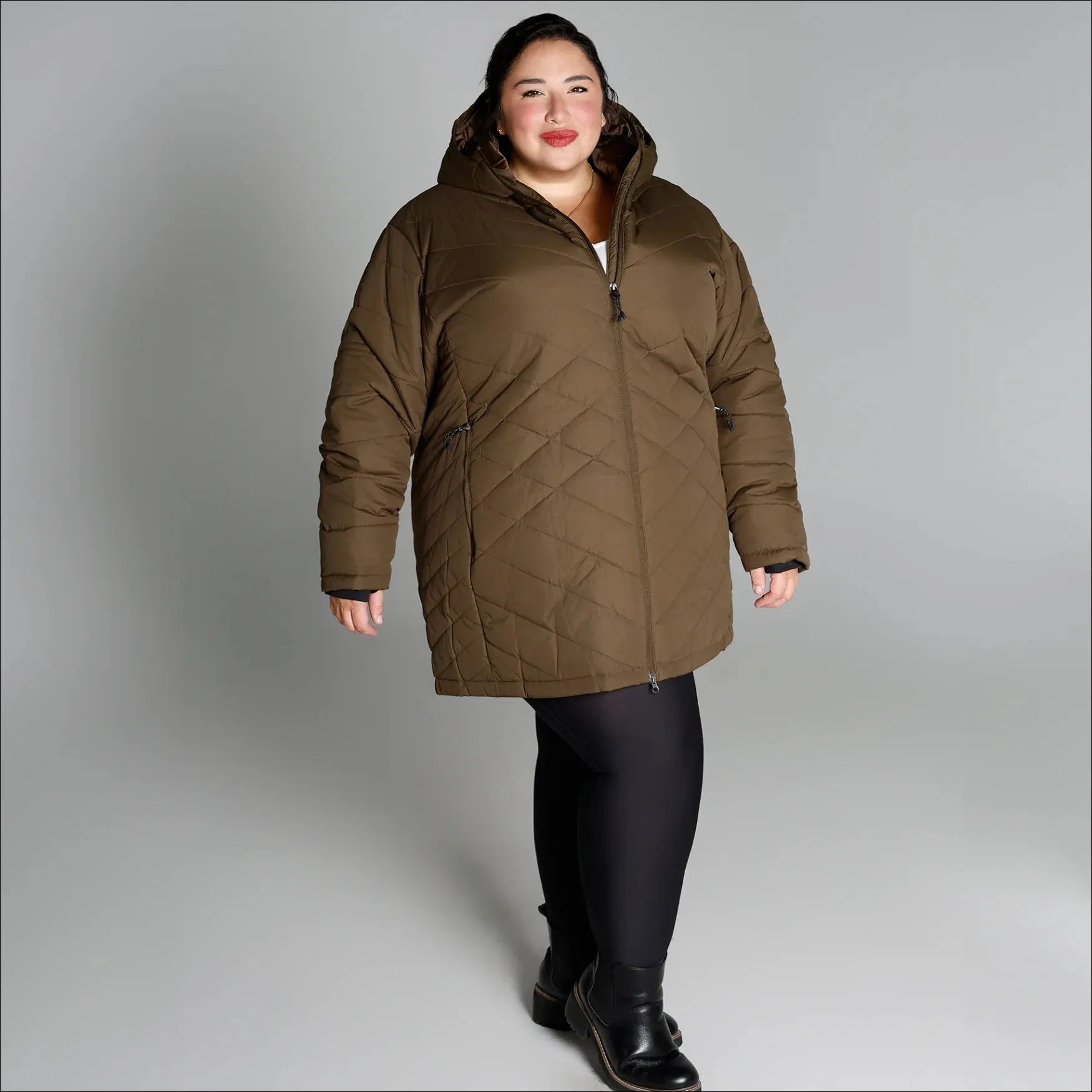 Snow Country Outerwear Plus Size 1X-6X Mid Length Juniper Insulated Parka Coat