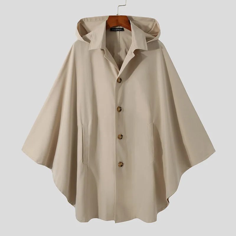 Solid Color Unique Single-Breasted Coat