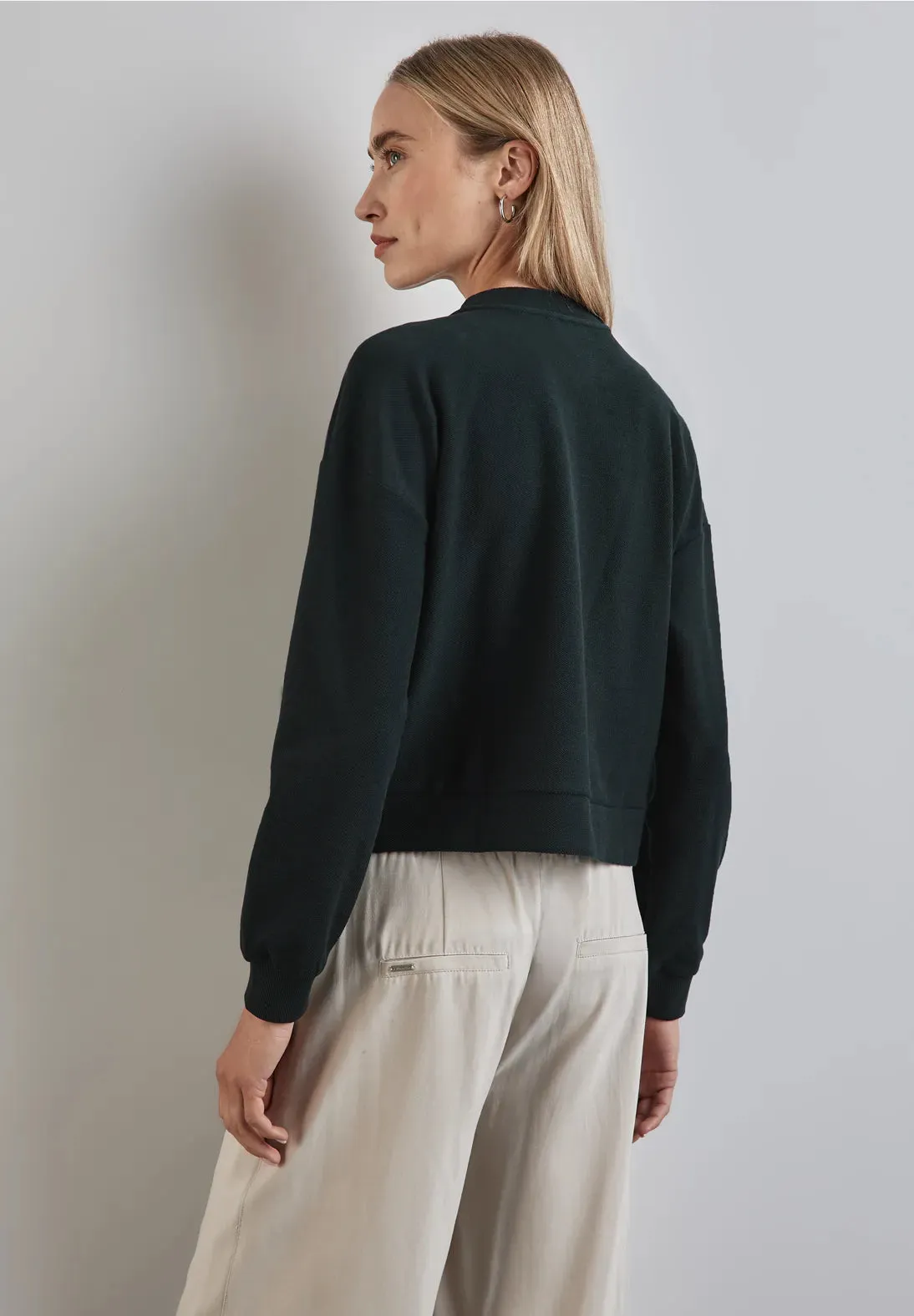 Street One soft knit jacket in soft  Green  321932 Green