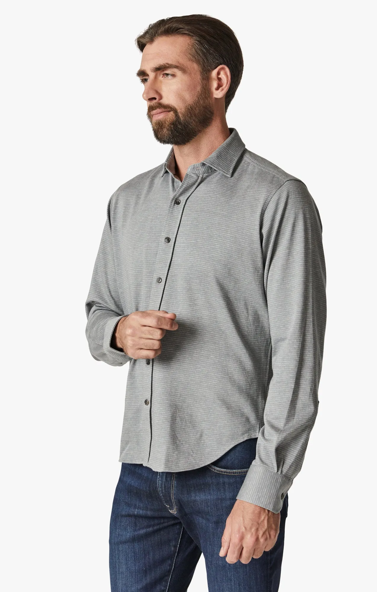 Structured Shirt In Light Grey