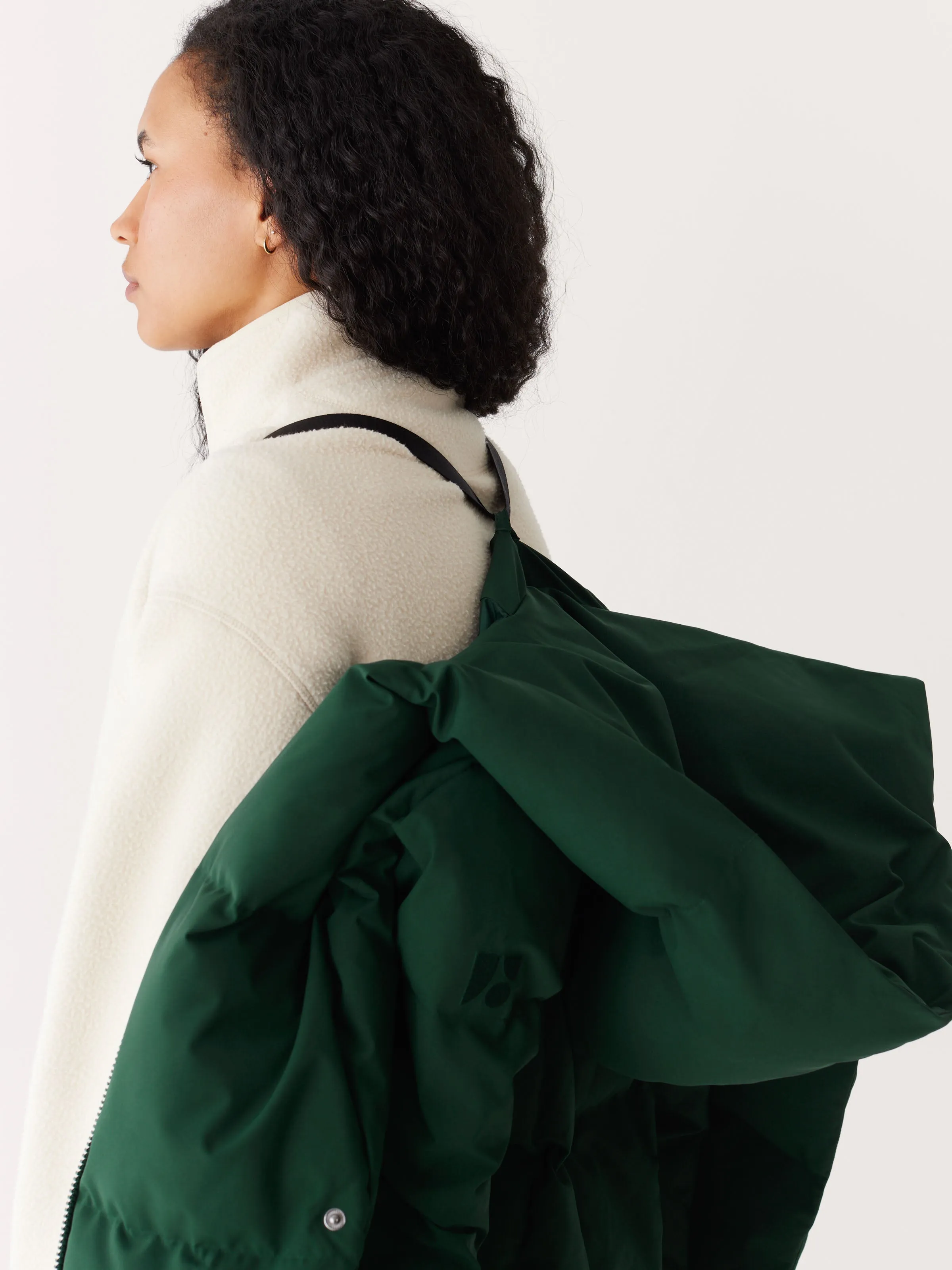 The Hygge Puffer Coat in Forest Green