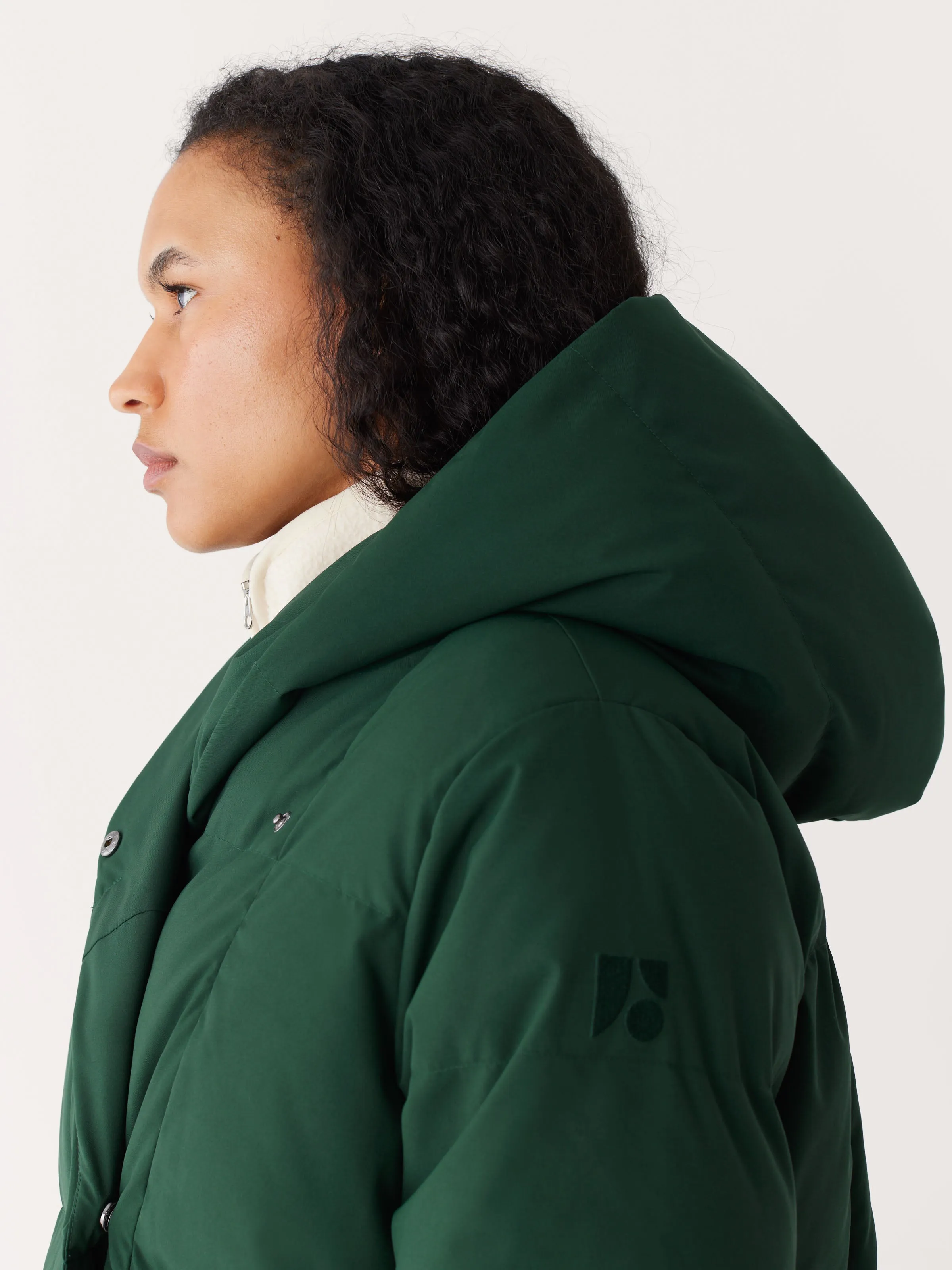 The Hygge Puffer Coat in Forest Green