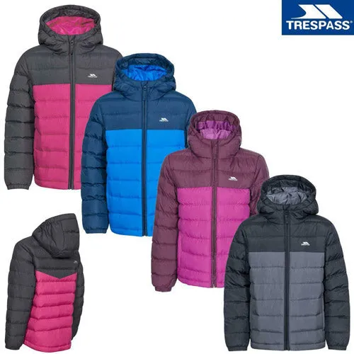 Trespass Kids Oskar Padded School Jacket - Warm, Stylish, Water-Resistant & Durable