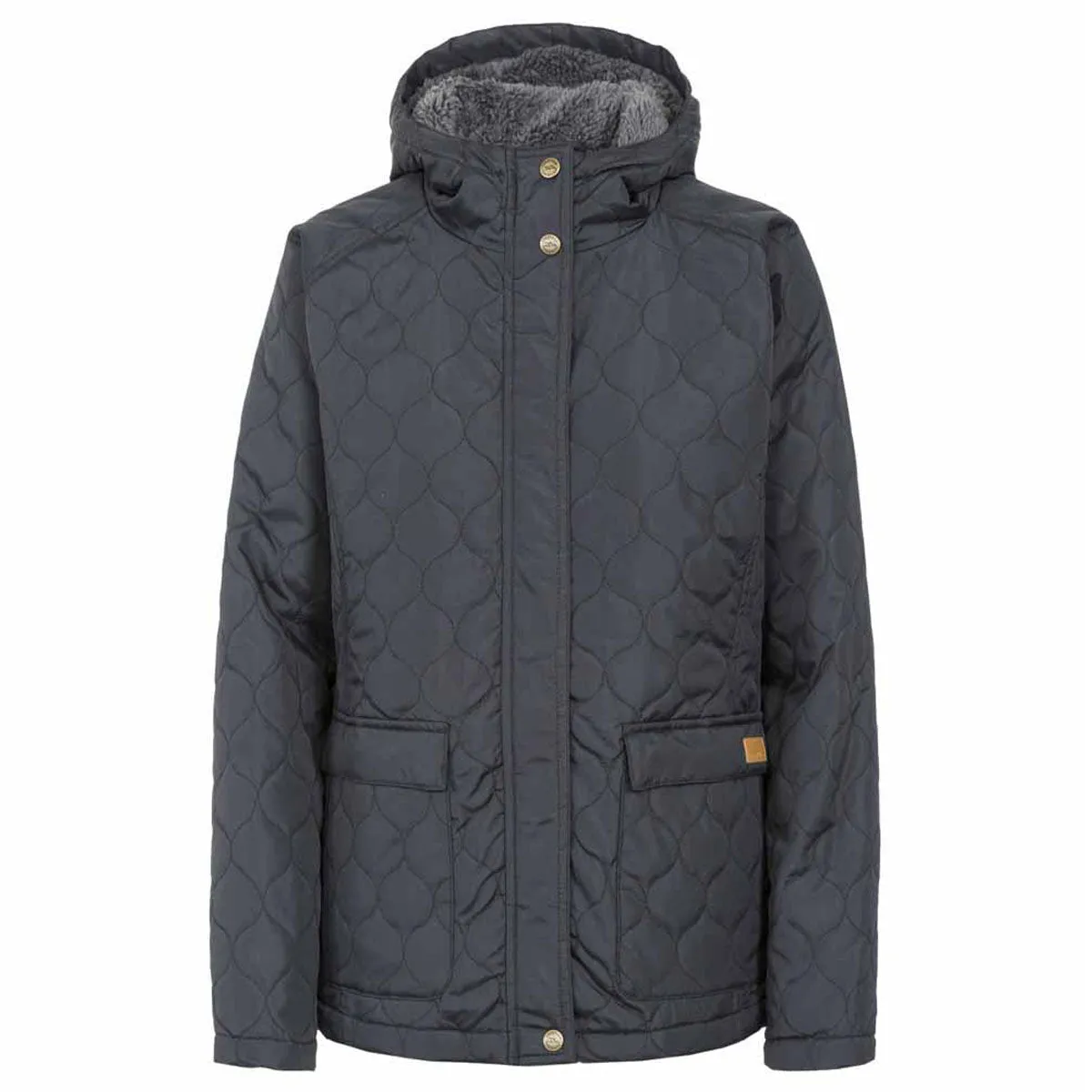 Trespass Ladies Tempted Jacket - Quilted, Lightly Padded, Fleece Lined Hood - Stay Warm and Chic