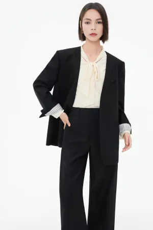 Unique Open-Front Suit Jacket