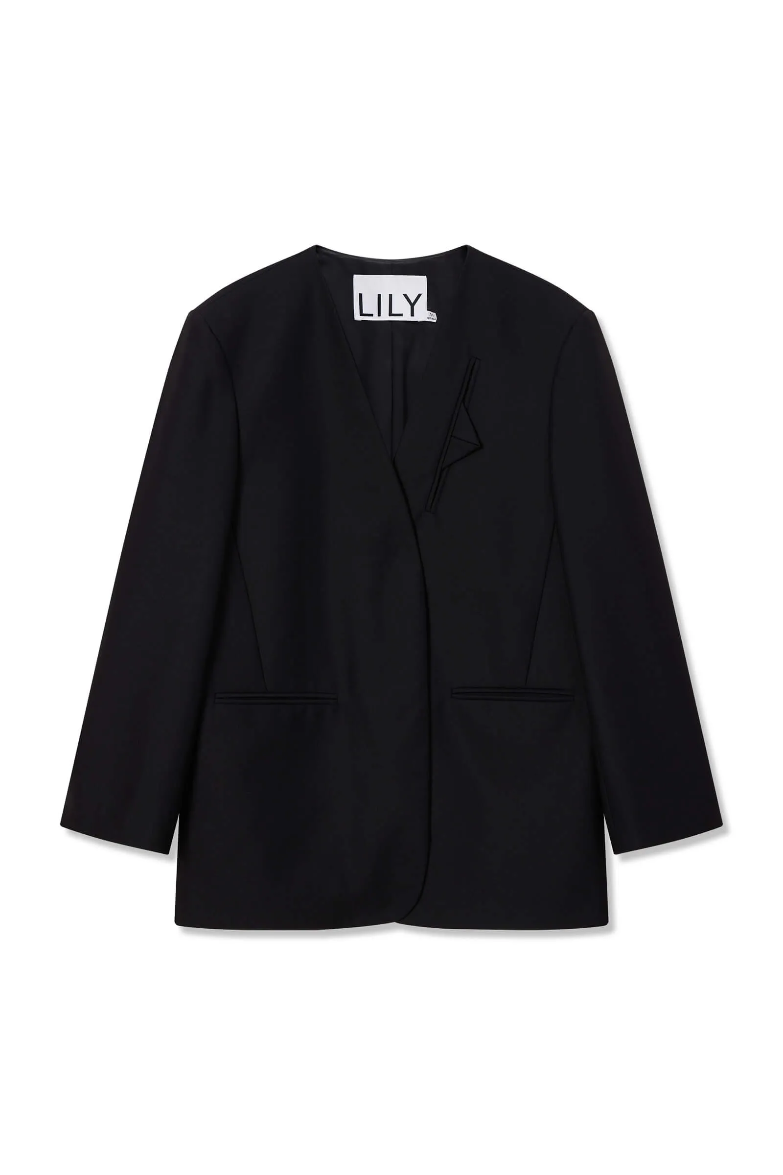 Unique Open-Front Suit Jacket