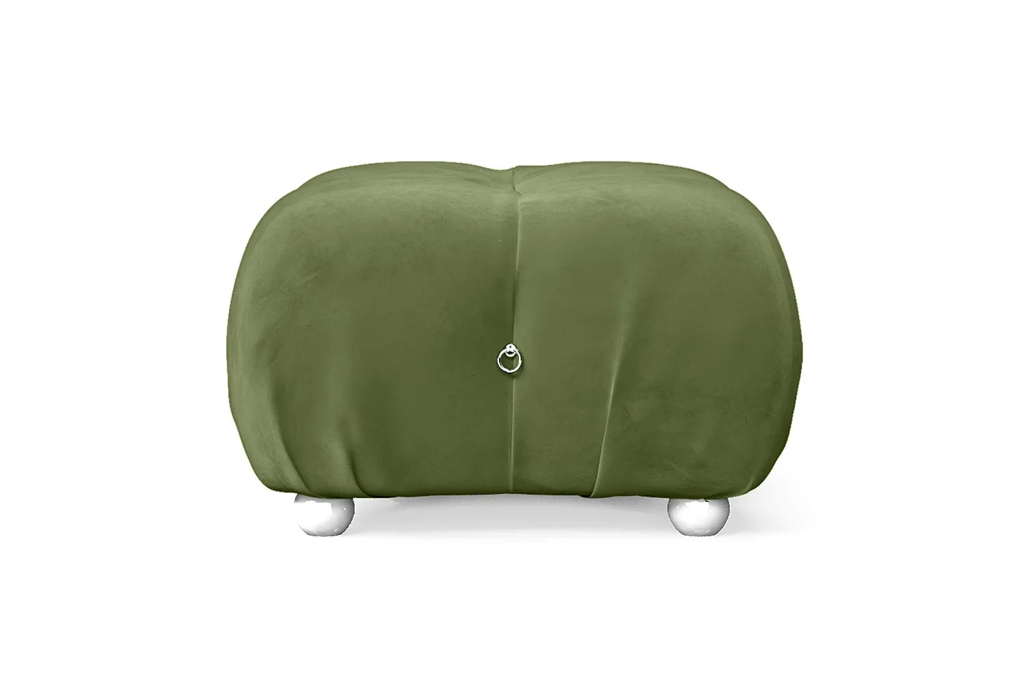 Varese Ottoman Lime Velvet Small